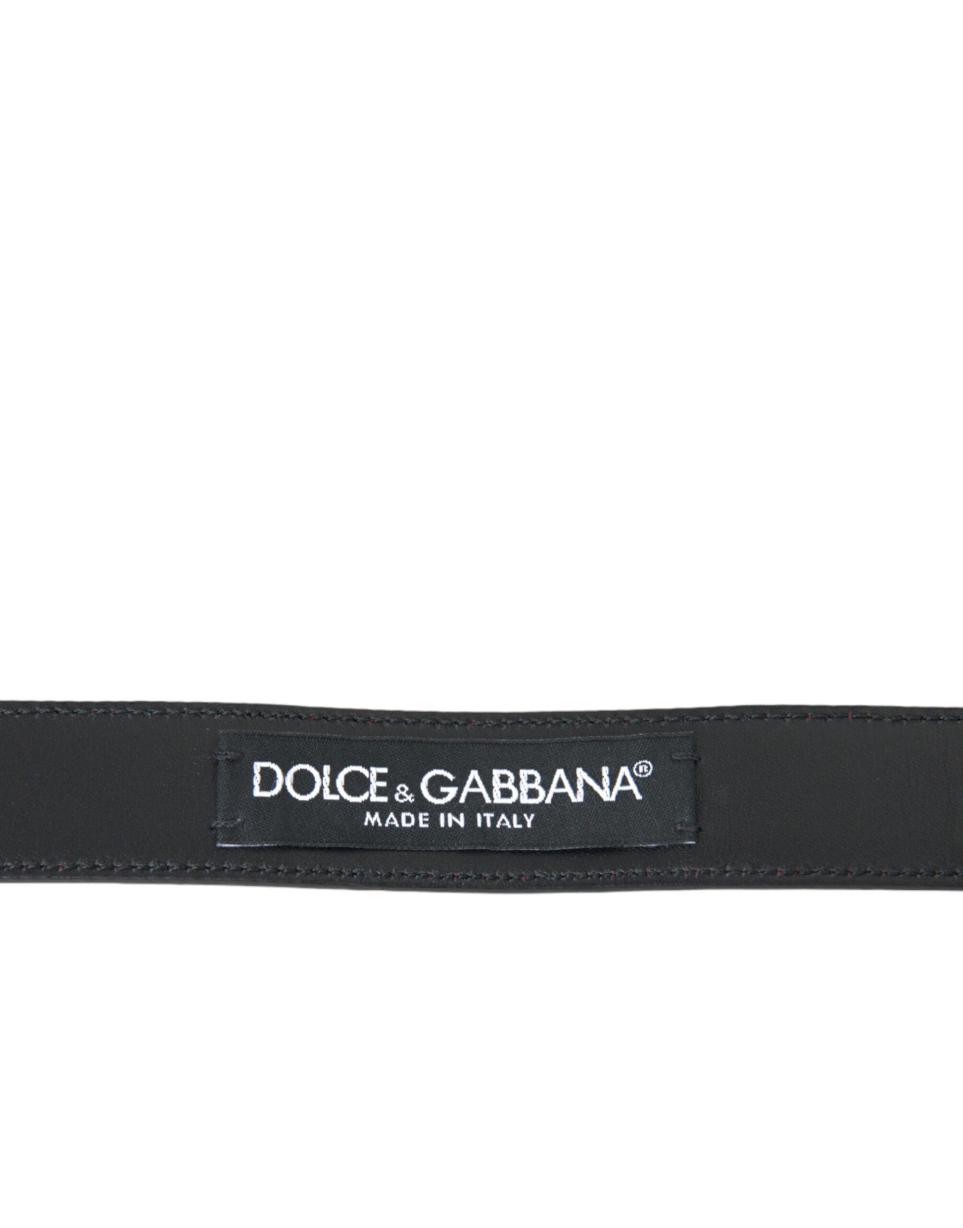Dolce & Gabbana Red Leather Silver Metal Buckle Belt Men Curated Luxury Accessories by Orvyn
