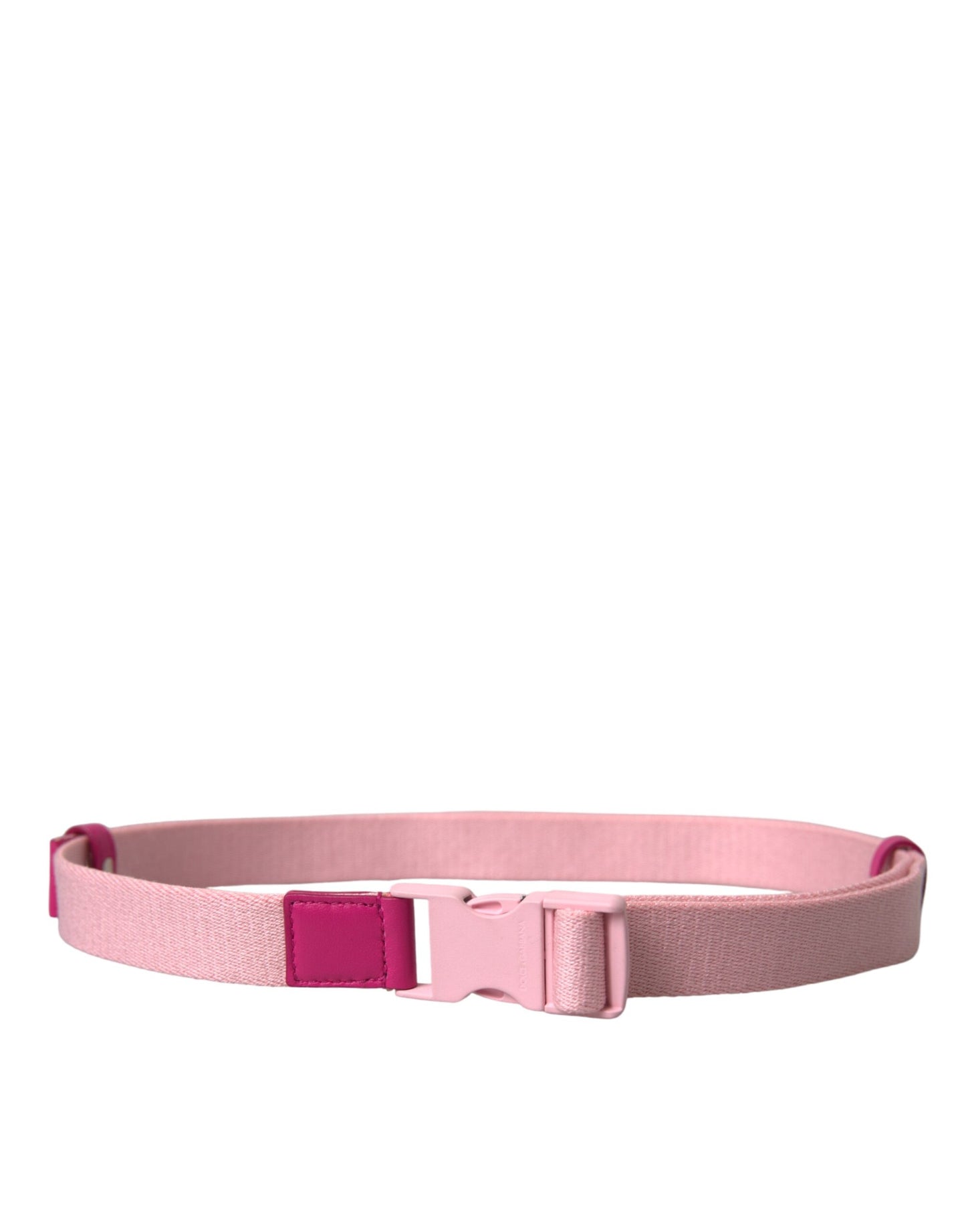 Dolce & Gabbana Pink Canvas Stretch Plastic Buckle Women Belt Curated Luxury Accessories by Orvyn