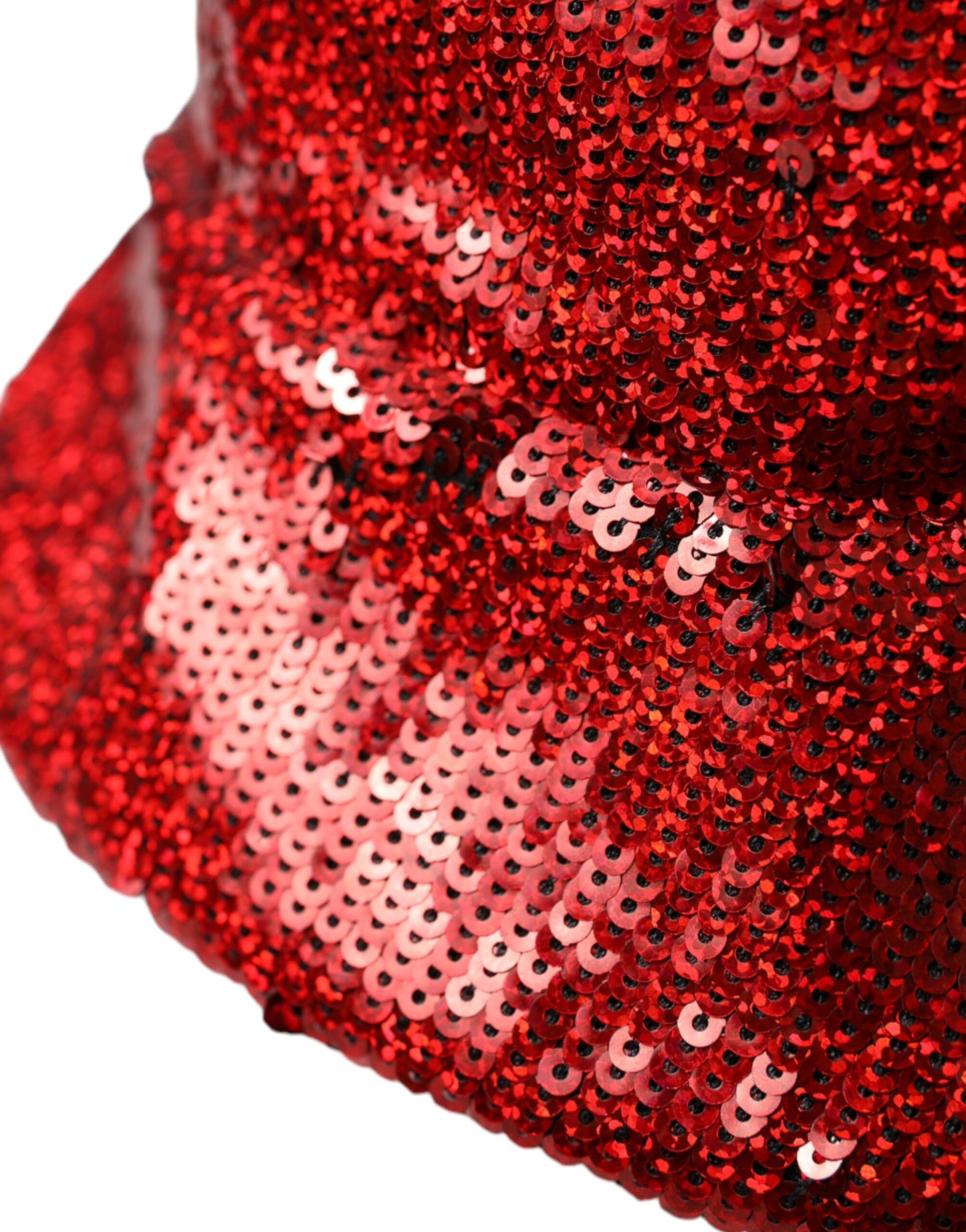 Dolce & Gabbana Red Sequined Nylon Bucket Hat Men Curated Luxury Accessories by Orvyn
