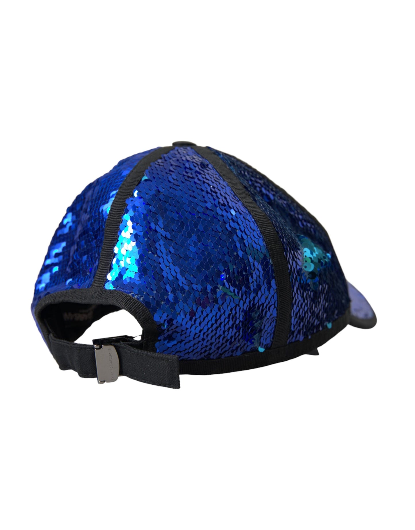 Dolce & Gabbana Royal Blue Sequin Baseball Hat Men Curated Luxury Accessories by Orvyn