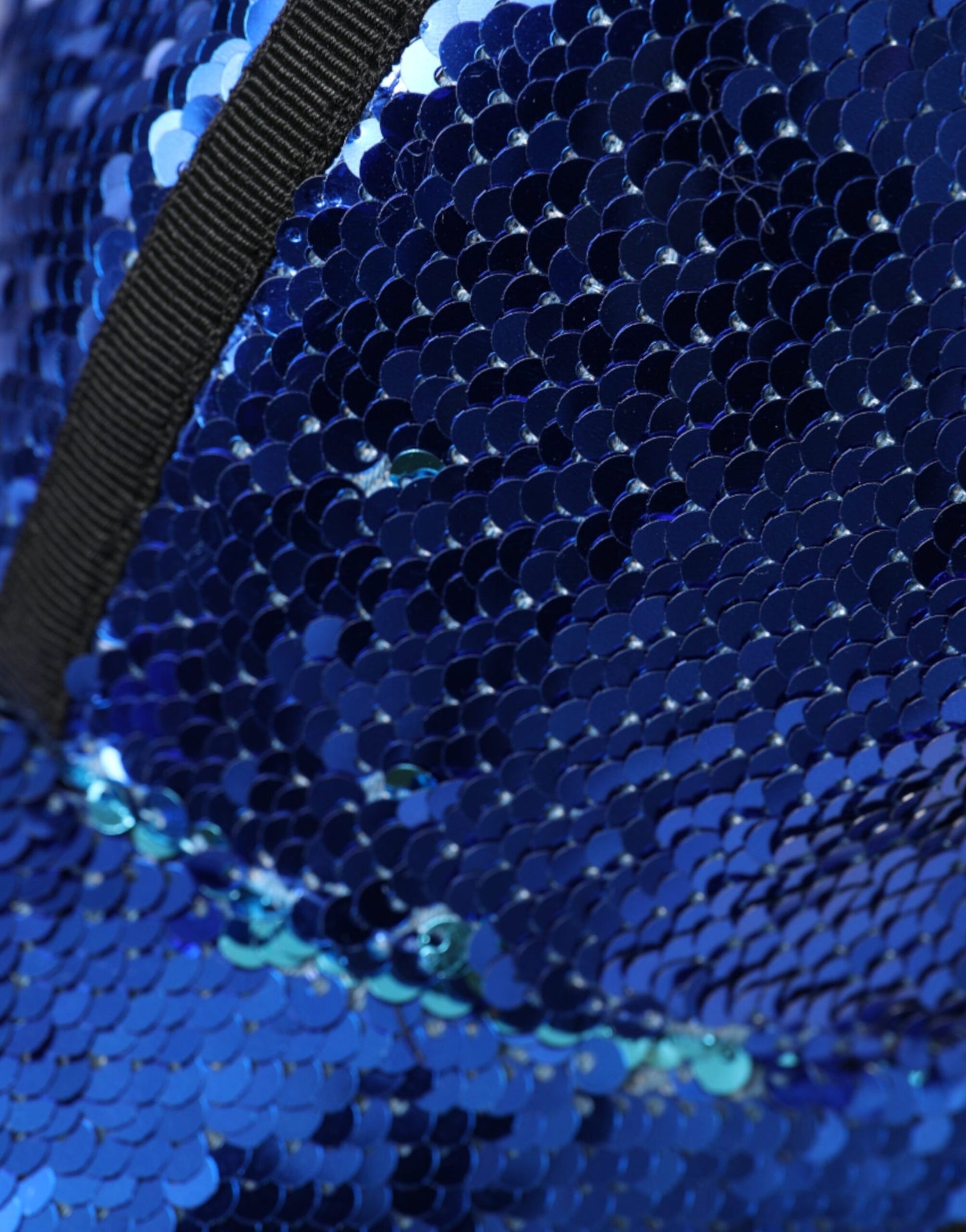 Dolce & Gabbana Royal Blue Sequin Baseball Hat Men Curated Luxury Accessories by Orvyn