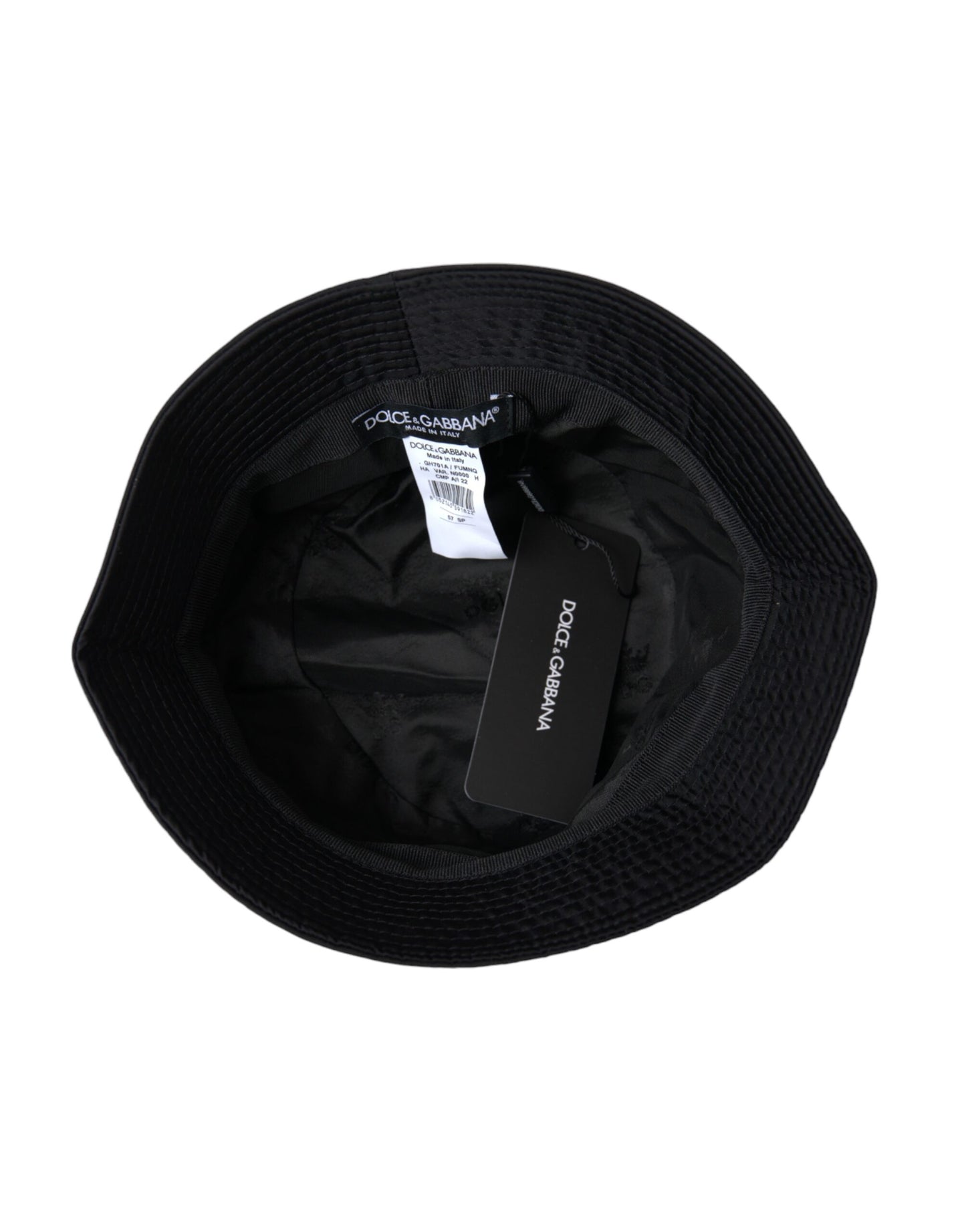 Dolce & Gabbana Black Wide Brim Cap Bucket Hat Men Curated Luxury Accessories by Orvyn