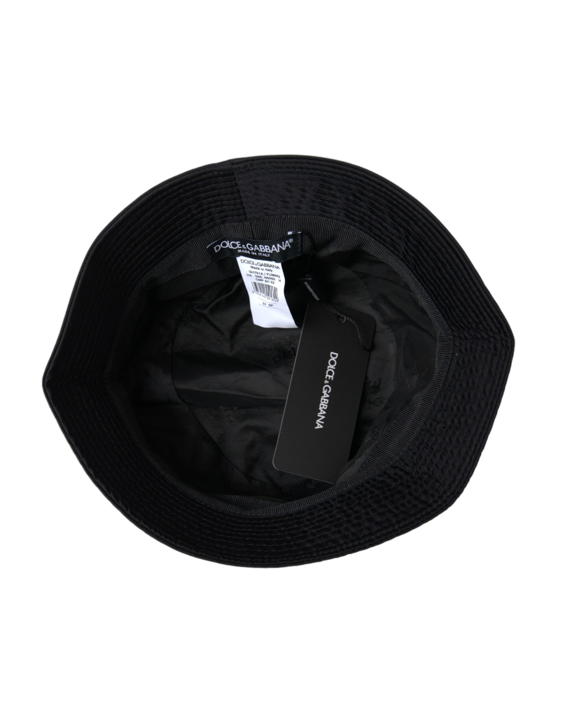 Dolce & Gabbana Black Wide Brim Cap Bucket Hat Men Curated Luxury Accessories by Orvyn