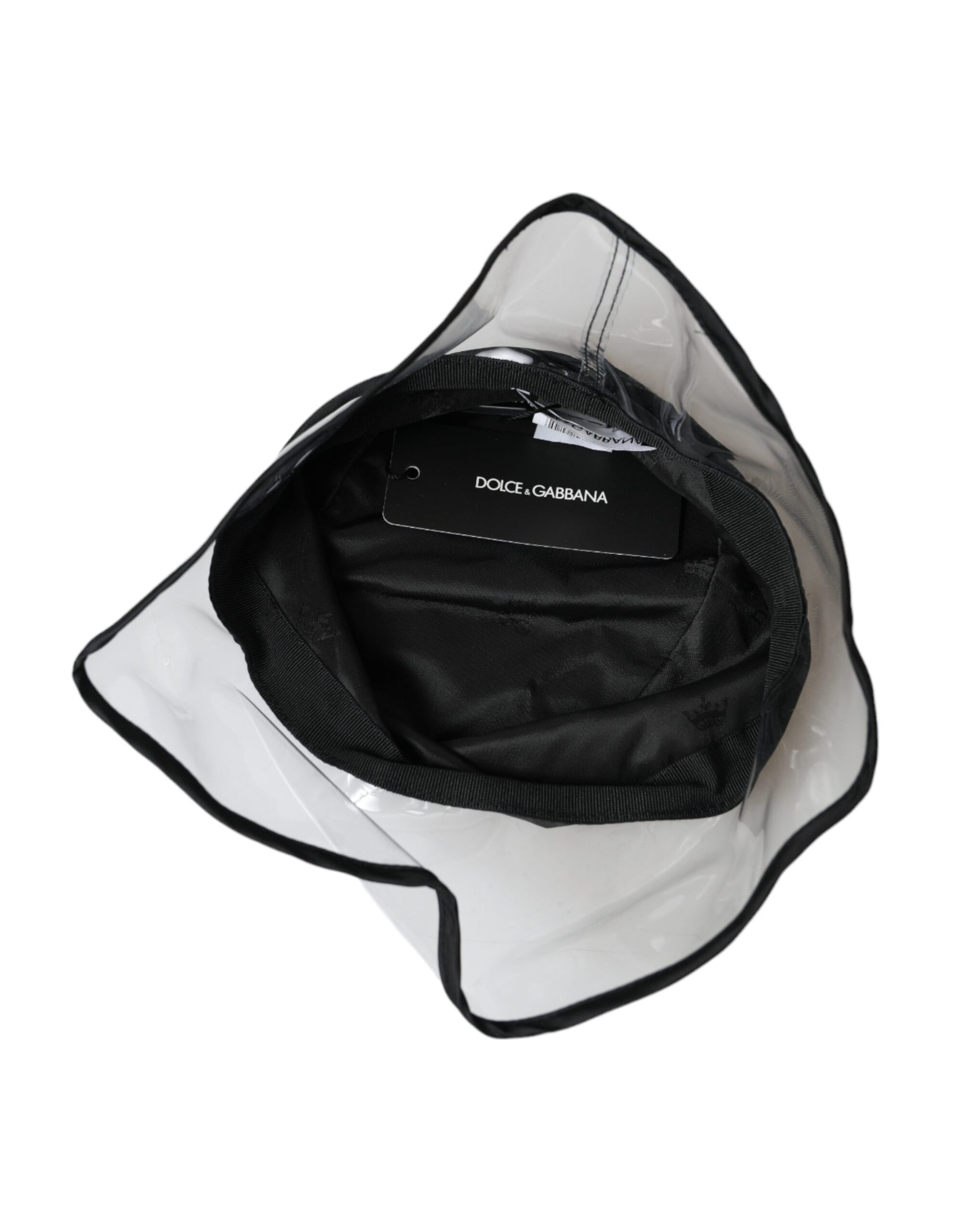 Dolce & Gabbana Black Polyester Plastic Bucket Hat Men Curated Luxury Accessories by Orvyn