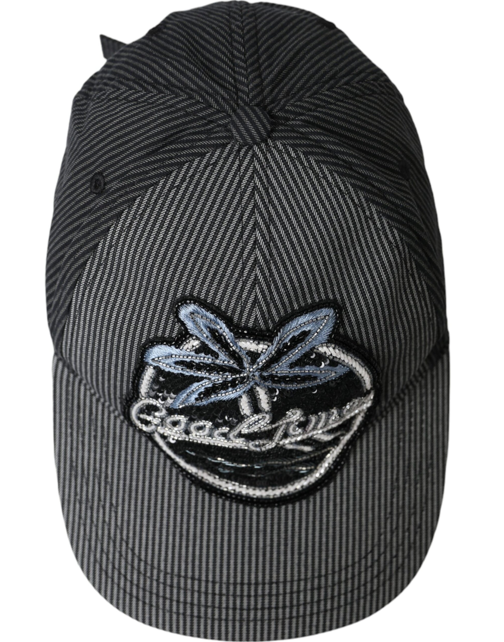 Dolce & Gabbana Black Cotton Embellished Baseball Hat Men Curated Luxury Accessories by Orvyn