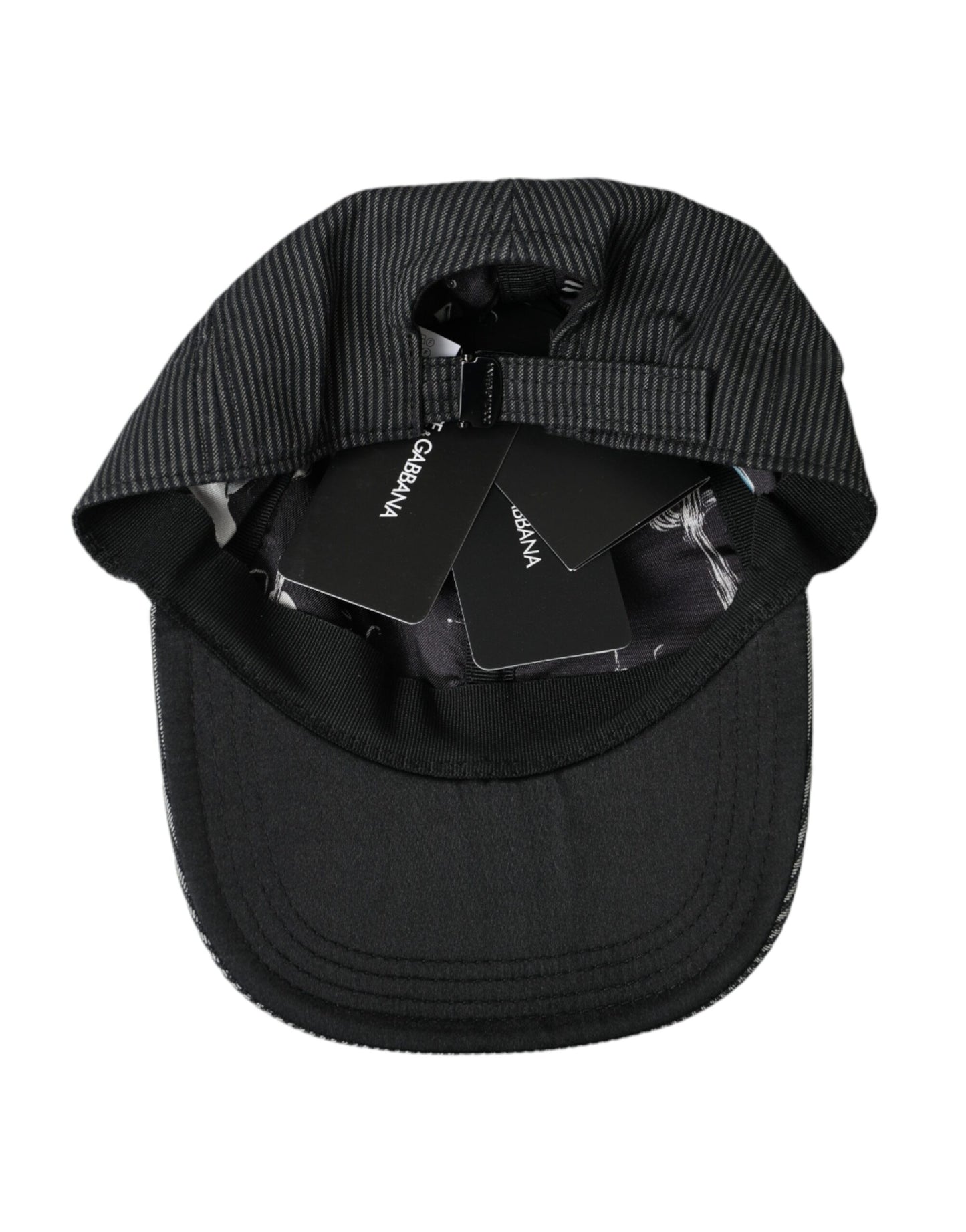 Dolce & Gabbana Black Cotton Embellished Baseball Hat Men Curated Luxury Accessories by Orvyn