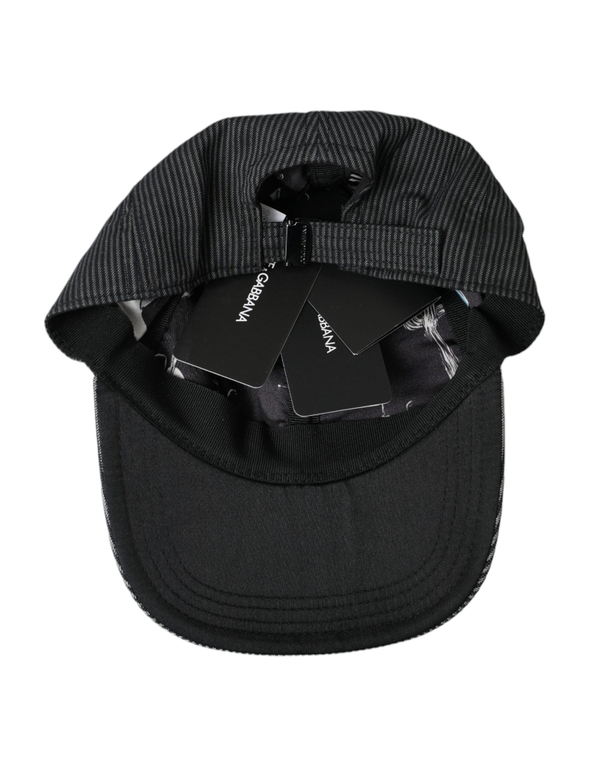 Dolce & Gabbana Black Cotton Embellished Baseball Hat Men Curated Luxury Accessories by Orvyn