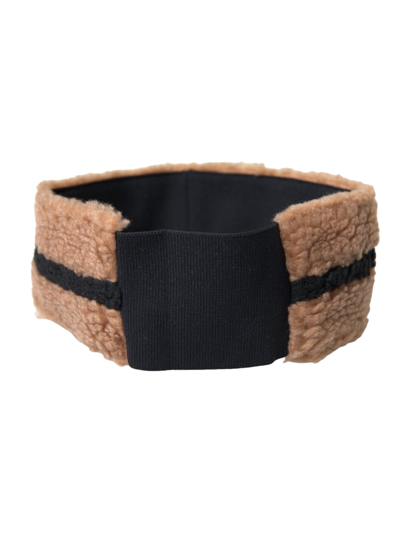 Dolce & Gabbana Brown Black Fleece Wool Head Band Hat Men Curated Luxury Accessories by Orvyn