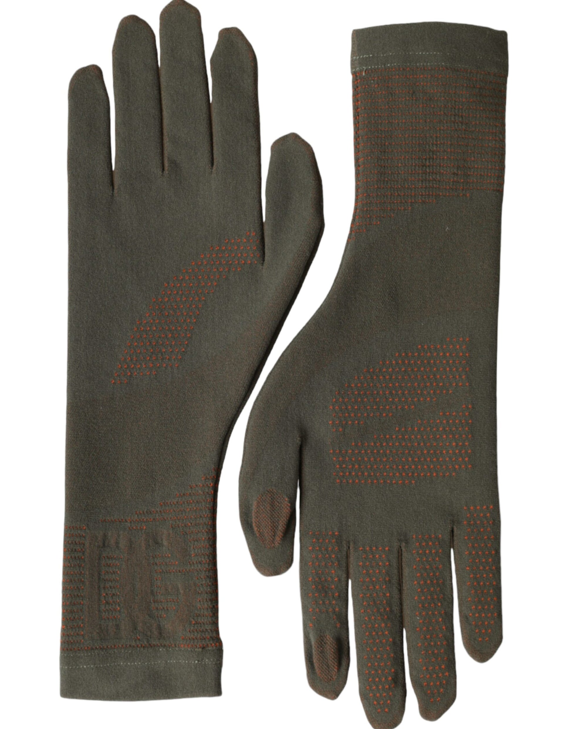 Dolce & Gabbana Brown Cotton Stretch Wrist Length Gloves Curated Luxury Accessories by Orvyn