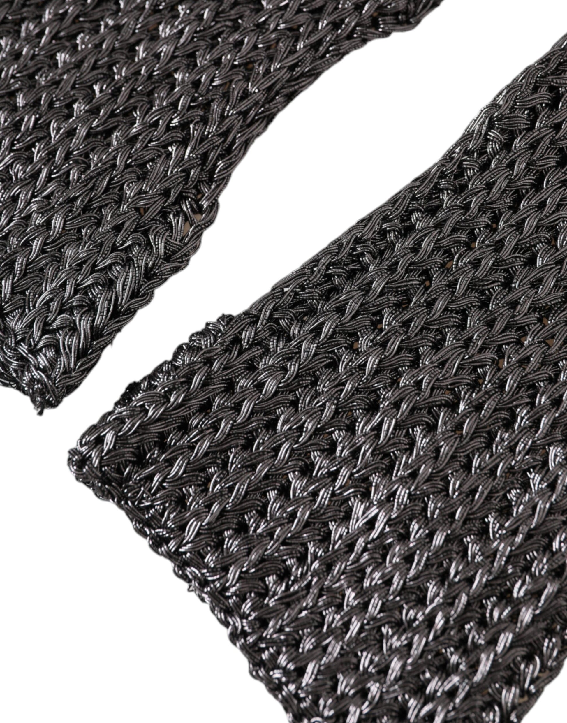 Dolce & Gabbana Gray Viscose Knitted Finger Less Gloves Curated Luxury Accessories by Orvyn