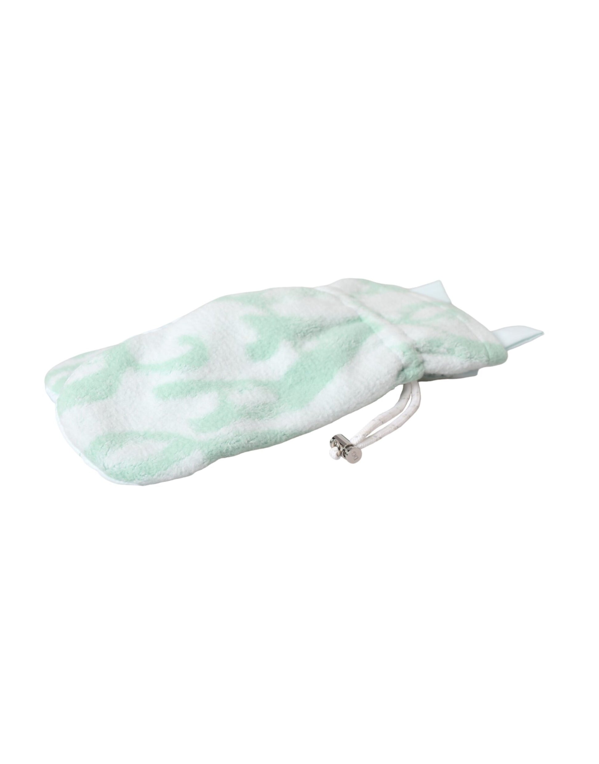 Dolce & Gabbana White Nylon Fleece Wrist Length Mitten Gloves Curated Luxury Accessories by Orvyn