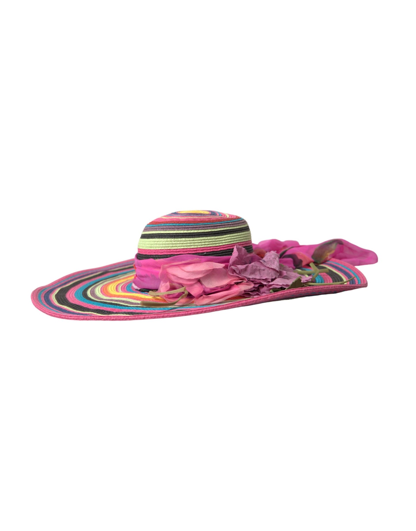 Dolce & Gabbana Multicolor Fantasy Wide Brim Floppy Hat Curated Luxury Accessories by Orvyn