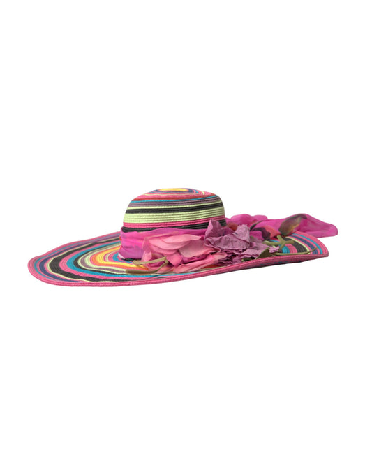 Dolce & Gabbana Multicolor Fantasy Wide Brim Floppy Hat Curated Luxury Accessories by Orvyn