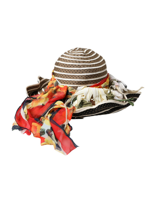 Dolce & Gabbana Multicolor Fantasy Wide Brim Floppy Hat Curated Luxury Accessories by Orvyn
