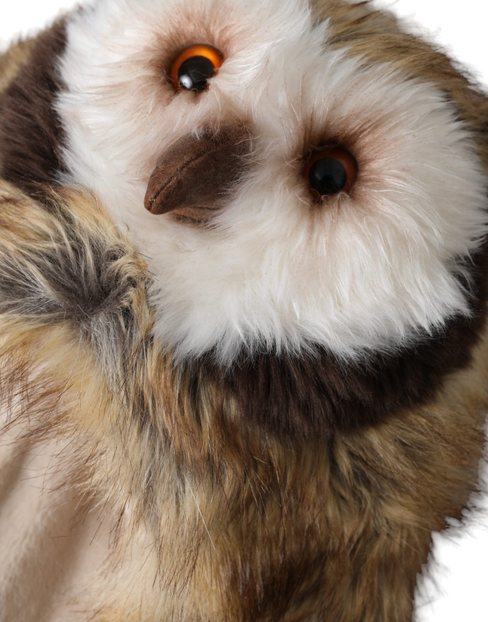 Dolce & Gabbana Brown Owl Faux Fur Whole Head Cap Hat Curated Luxury Accessories by Orvyn
