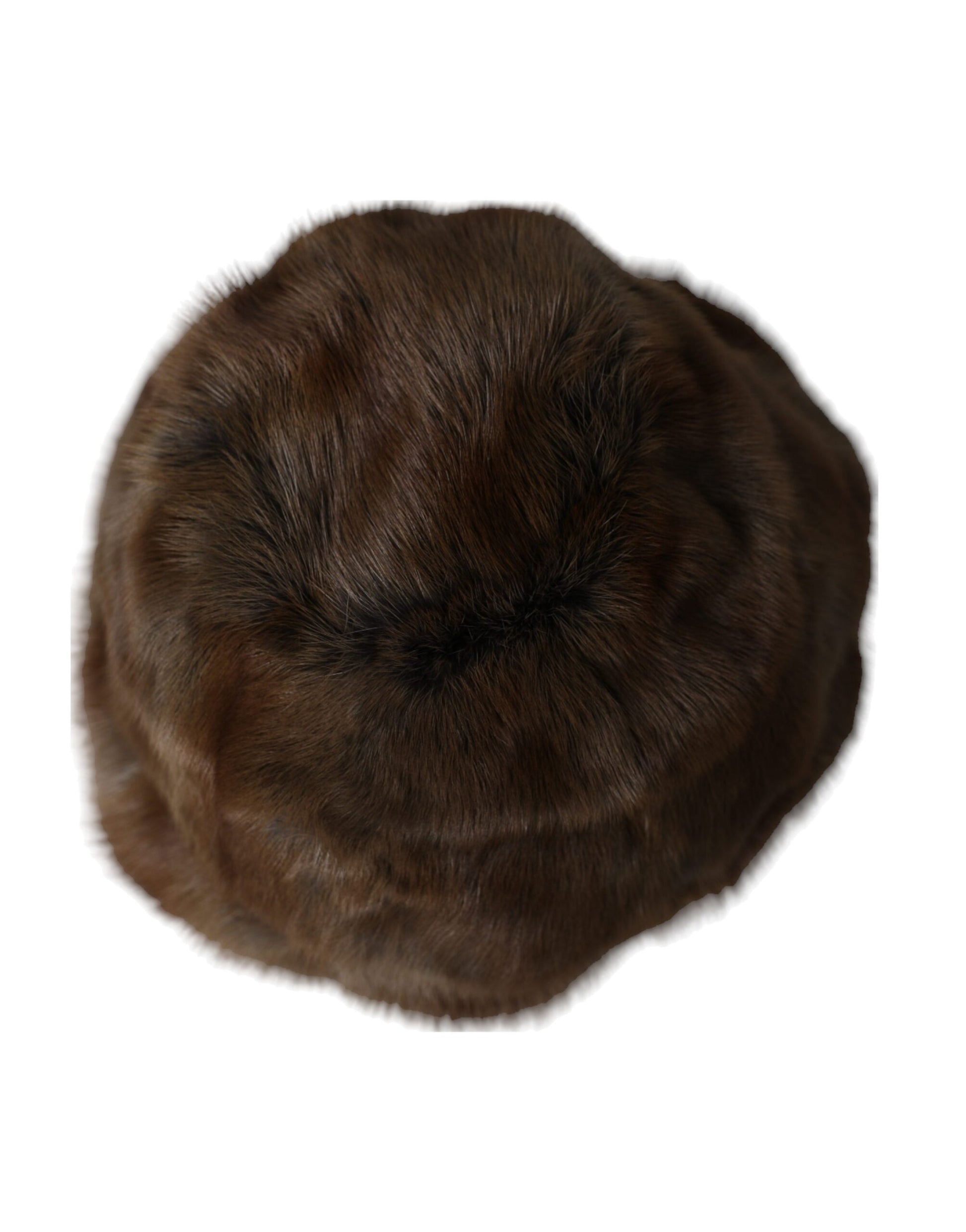 Dolce & Gabbana Brown Weasel Fur Womens Cashmere Hat Beanie Curated Luxury Accessories by Orvyn