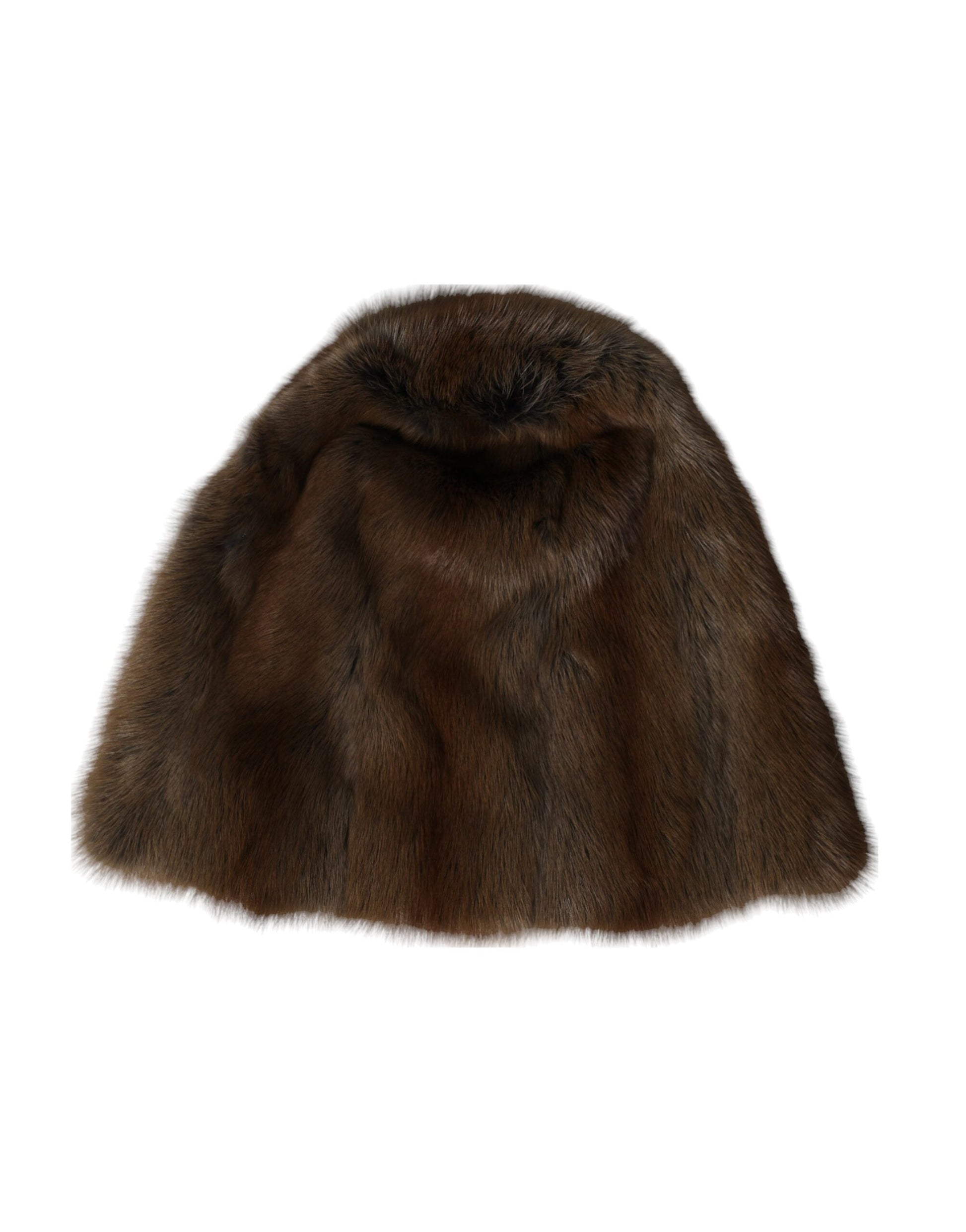 Dolce & Gabbana Brown Weasel Fur Womens Cashmere Hat Beanie Curated Luxury Accessories by Orvyn