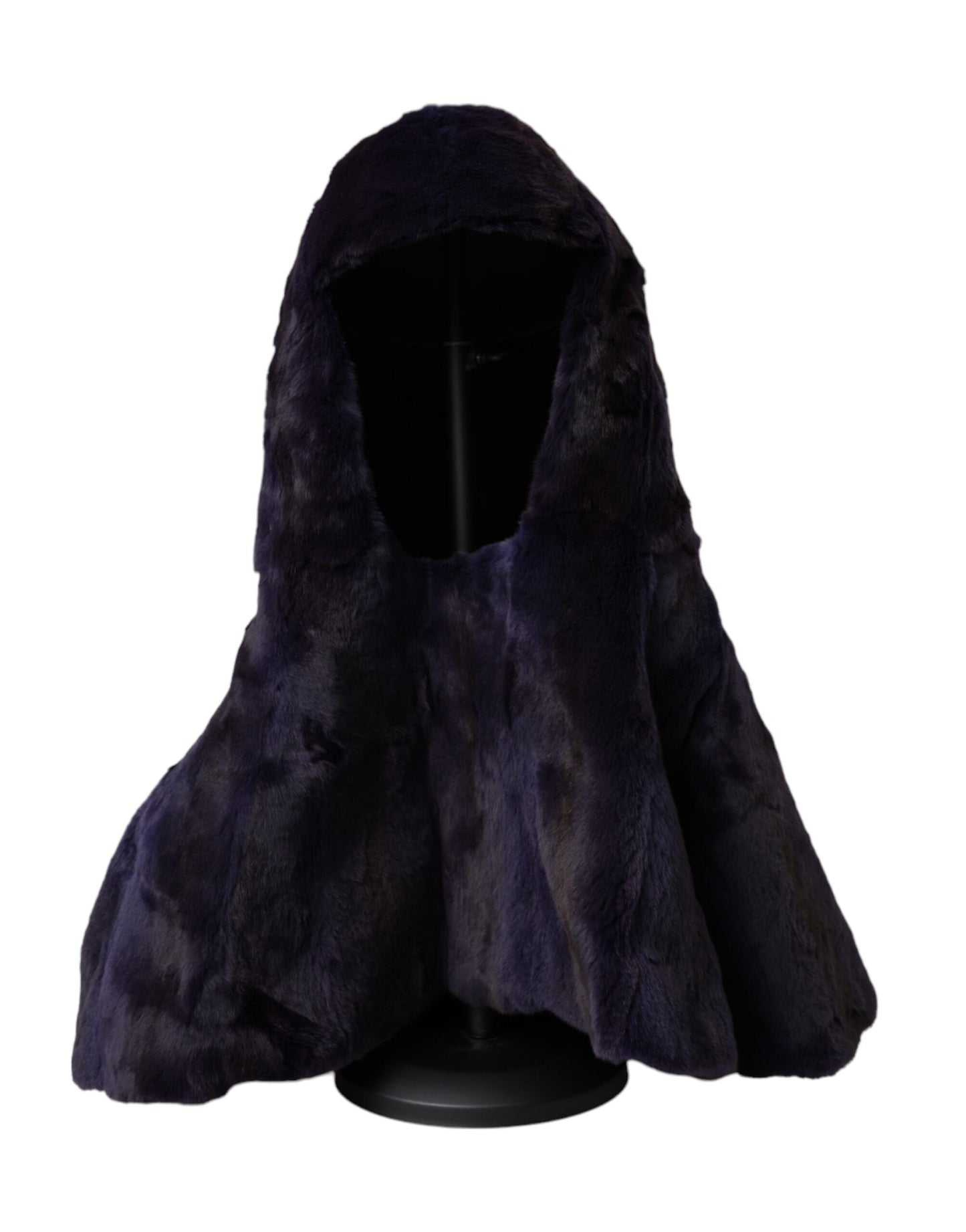 Dolce & Gabbana Black Weasel Fur Whole Head Wrap Hat Curated Luxury Accessories by Orvyn