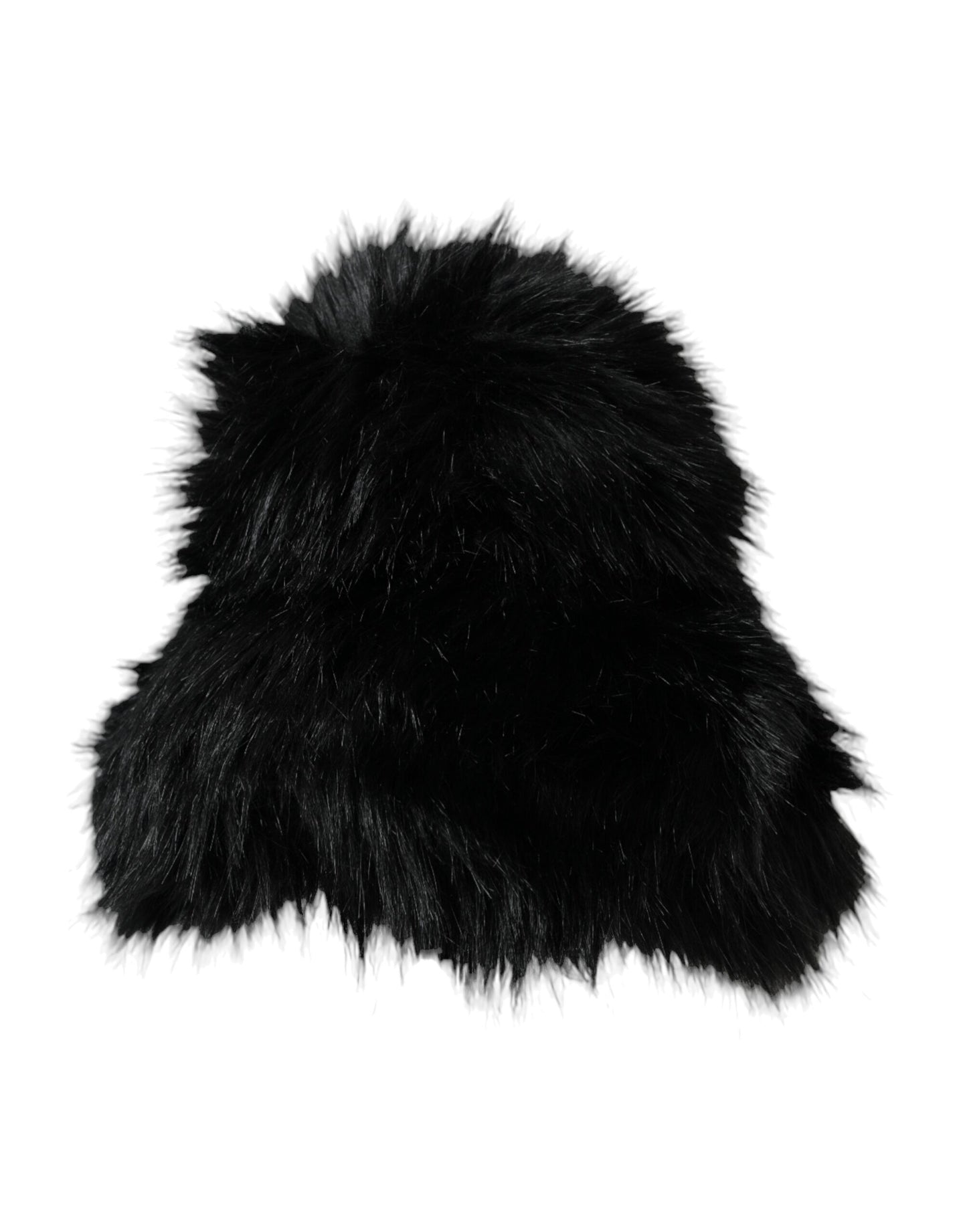 Dolce & Gabbana Black Faux Fur Womens Bucket Hat Curated Luxury Accessories by Orvyn
