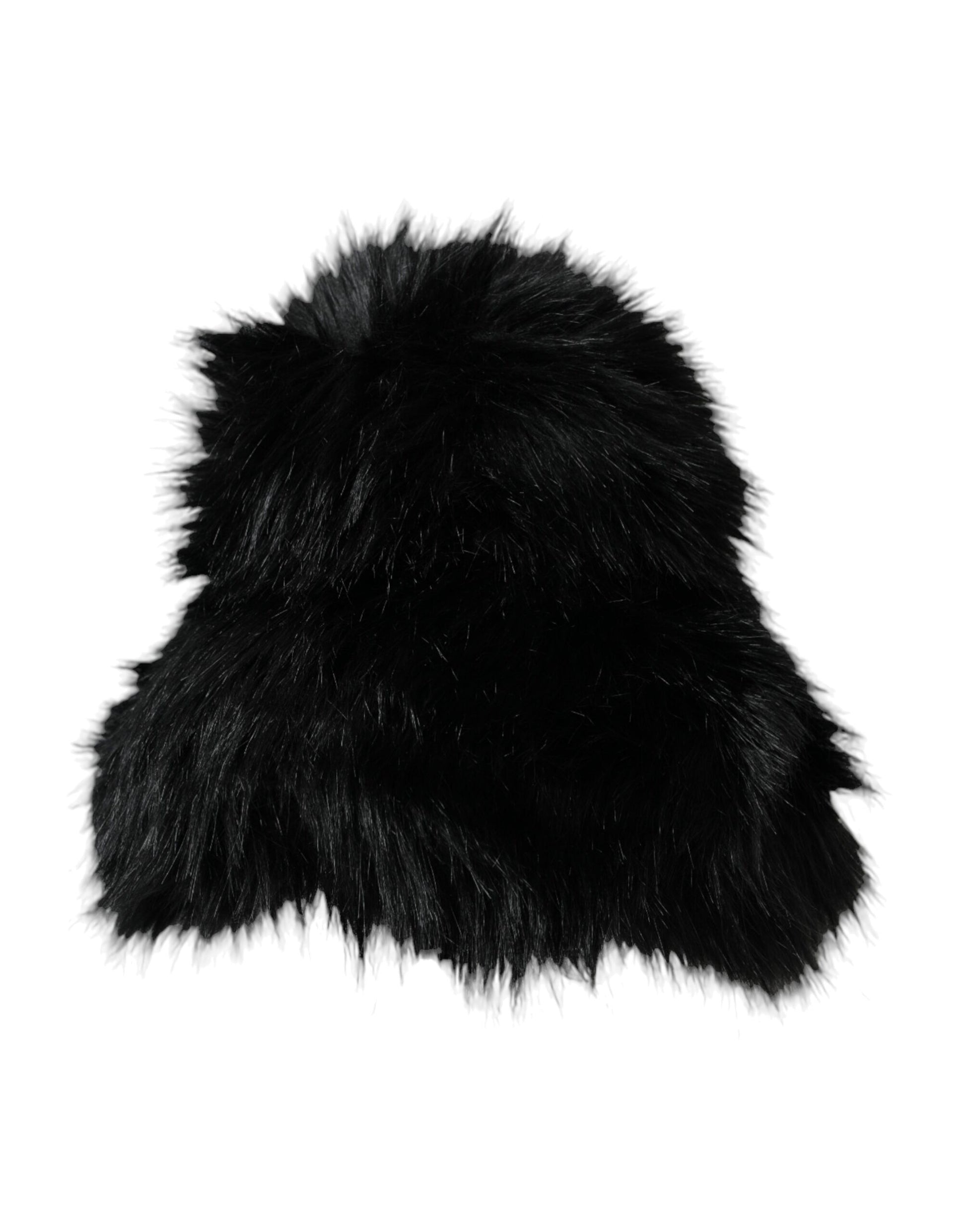 Dolce & Gabbana Black Faux Fur Womens Bucket Hat Curated Luxury Accessories by Orvyn