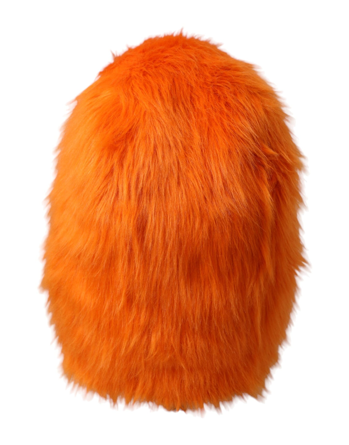 Dolce & Gabbana Orange Faux Fur Whole Head Wrap Hat Curated Luxury Accessories by Orvyn