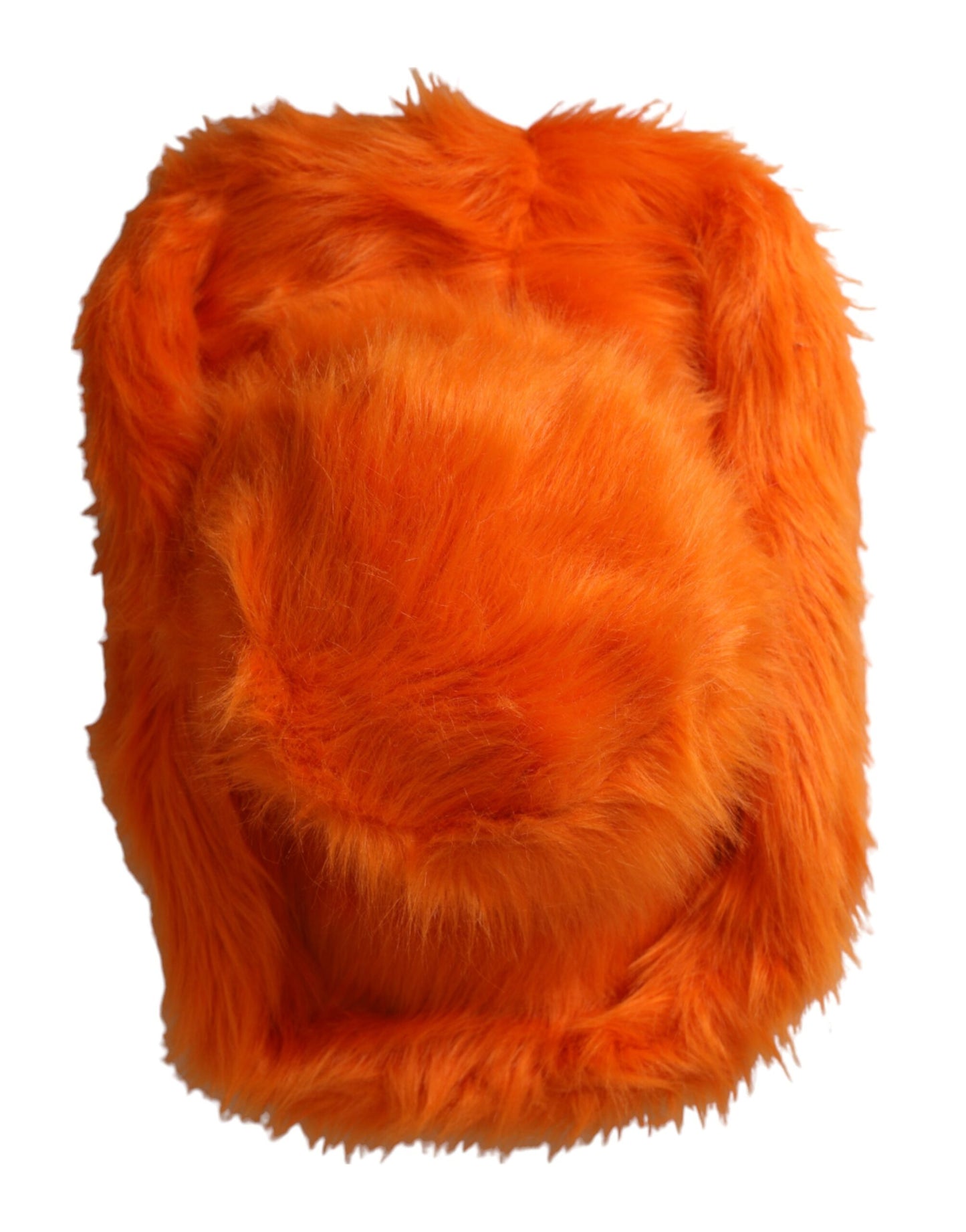 Dolce & Gabbana Orange Faux Fur Polyester Fedora Hat Curated Luxury Accessories by Orvyn