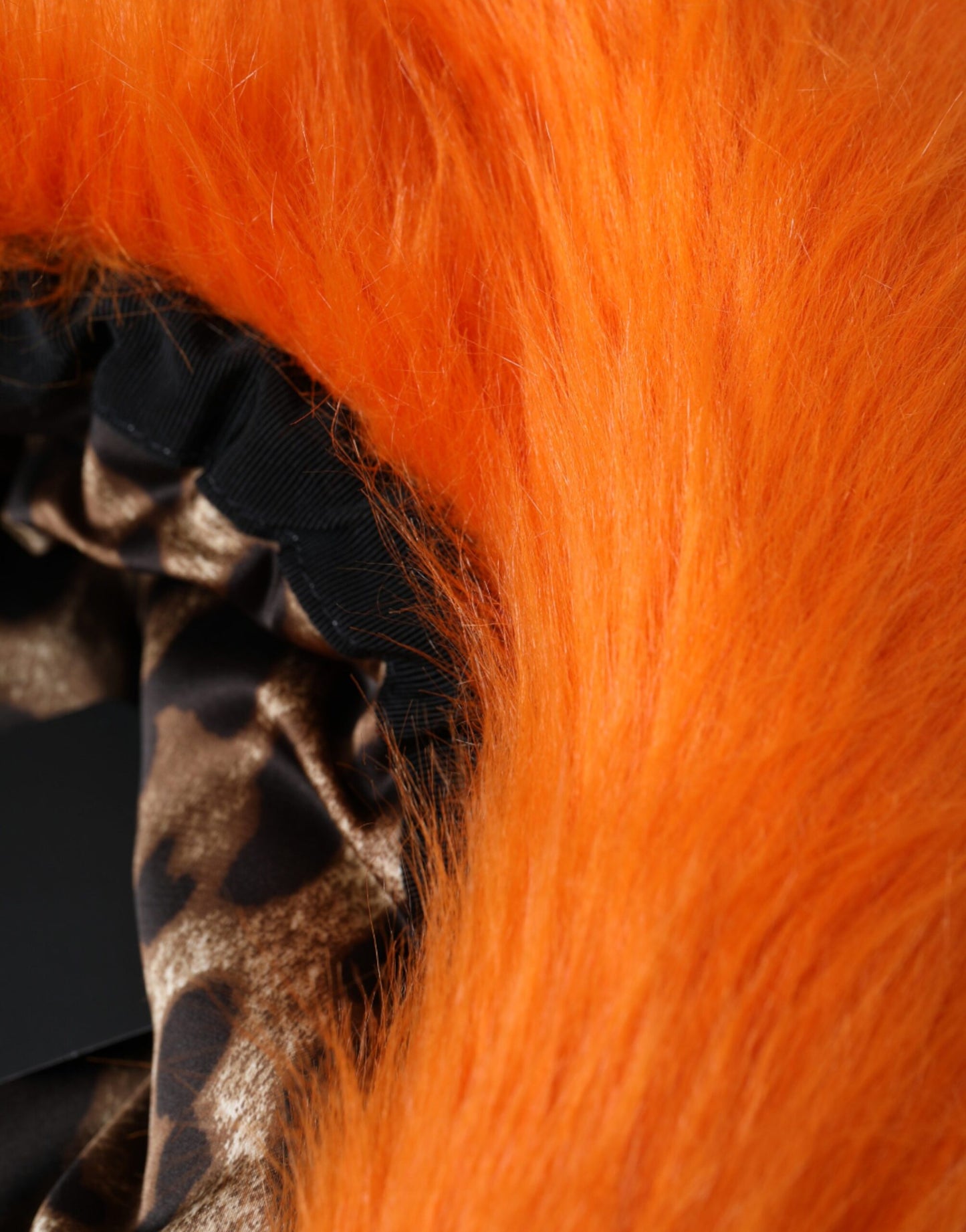Dolce & Gabbana Orange Faux Fur Polyester Fedora Hat Curated Luxury Accessories by Orvyn
