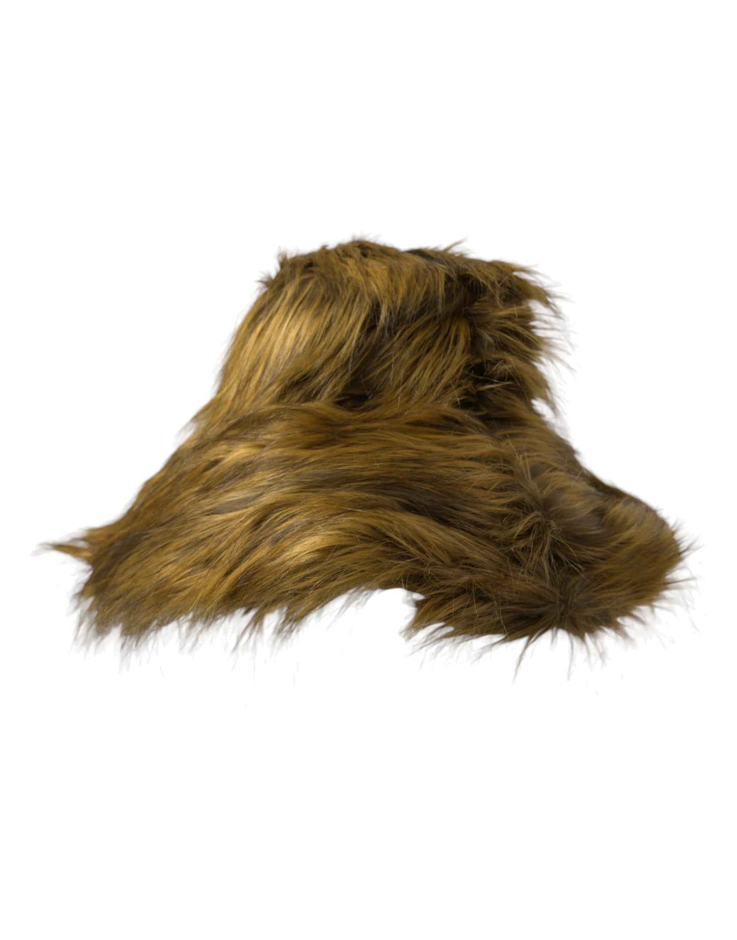 Dolce & Gabbana Brown Modacrylic Faux Fur Bucket Hat Curated Luxury Accessories by Orvyn