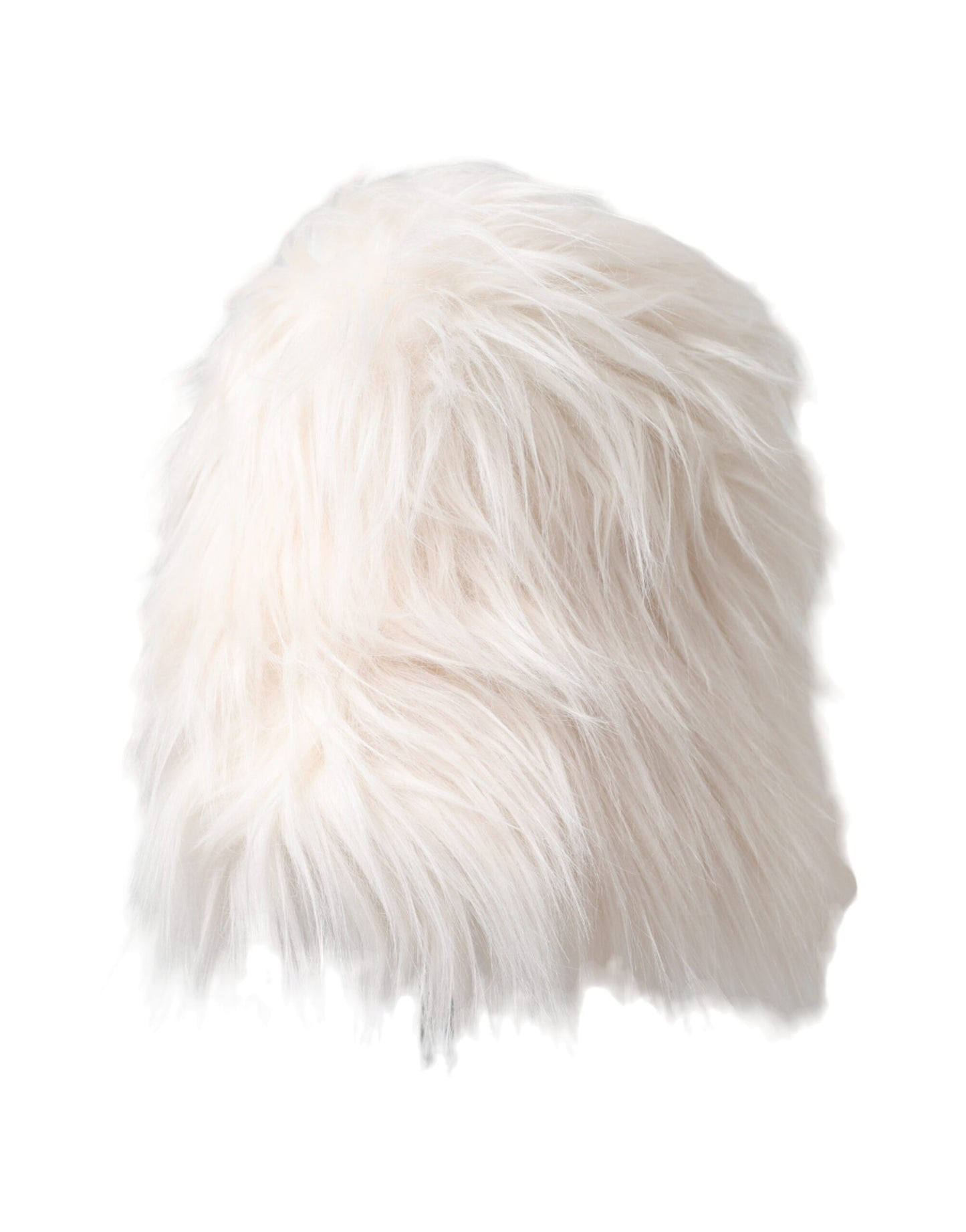 Dolce & Gabbana White Acrylic Fur Womens Bucket Hat Curated Luxury Accessories by Orvyn