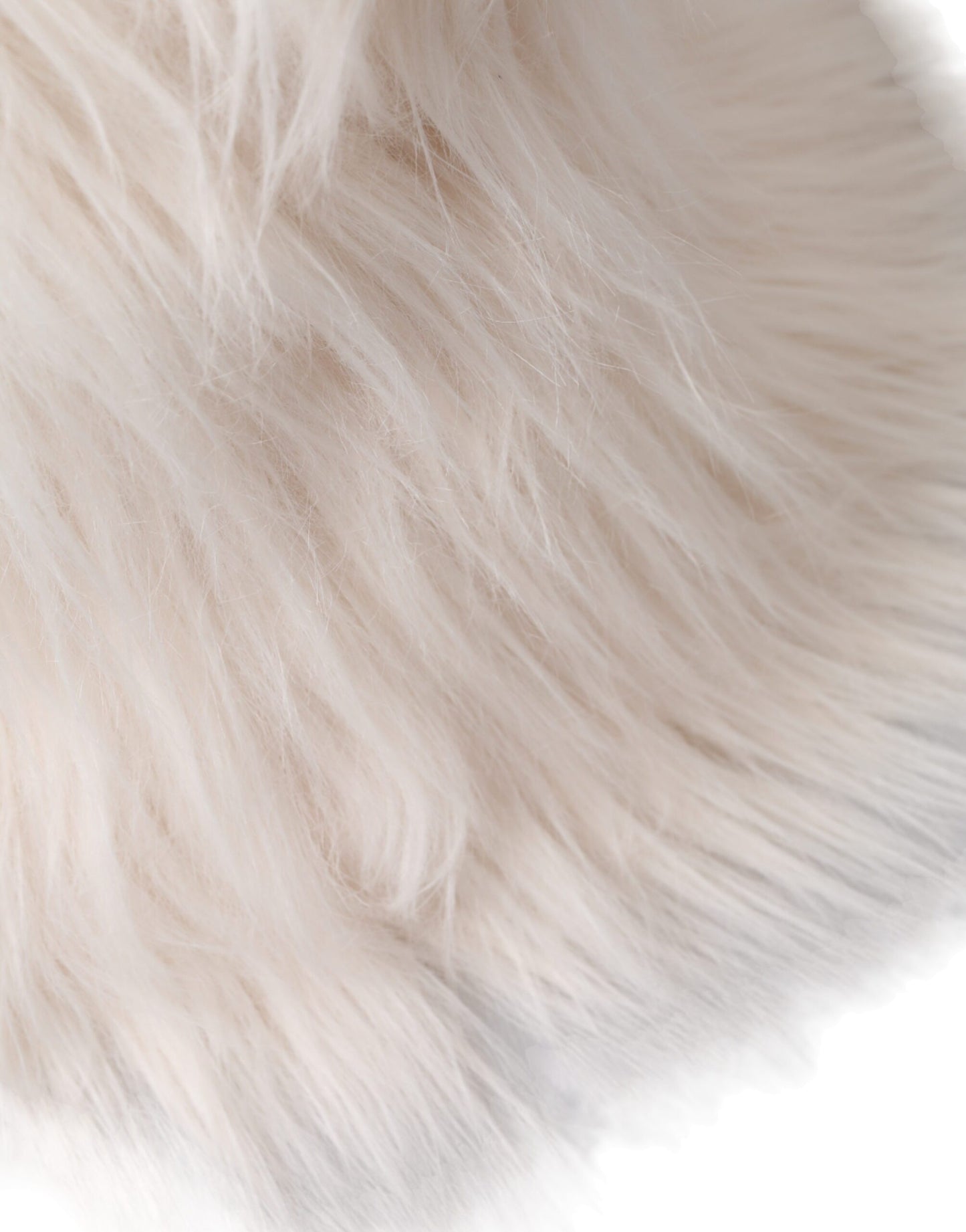 Dolce & Gabbana White Acrylic Fur Womens Bucket Hat Curated Luxury Accessories by Orvyn