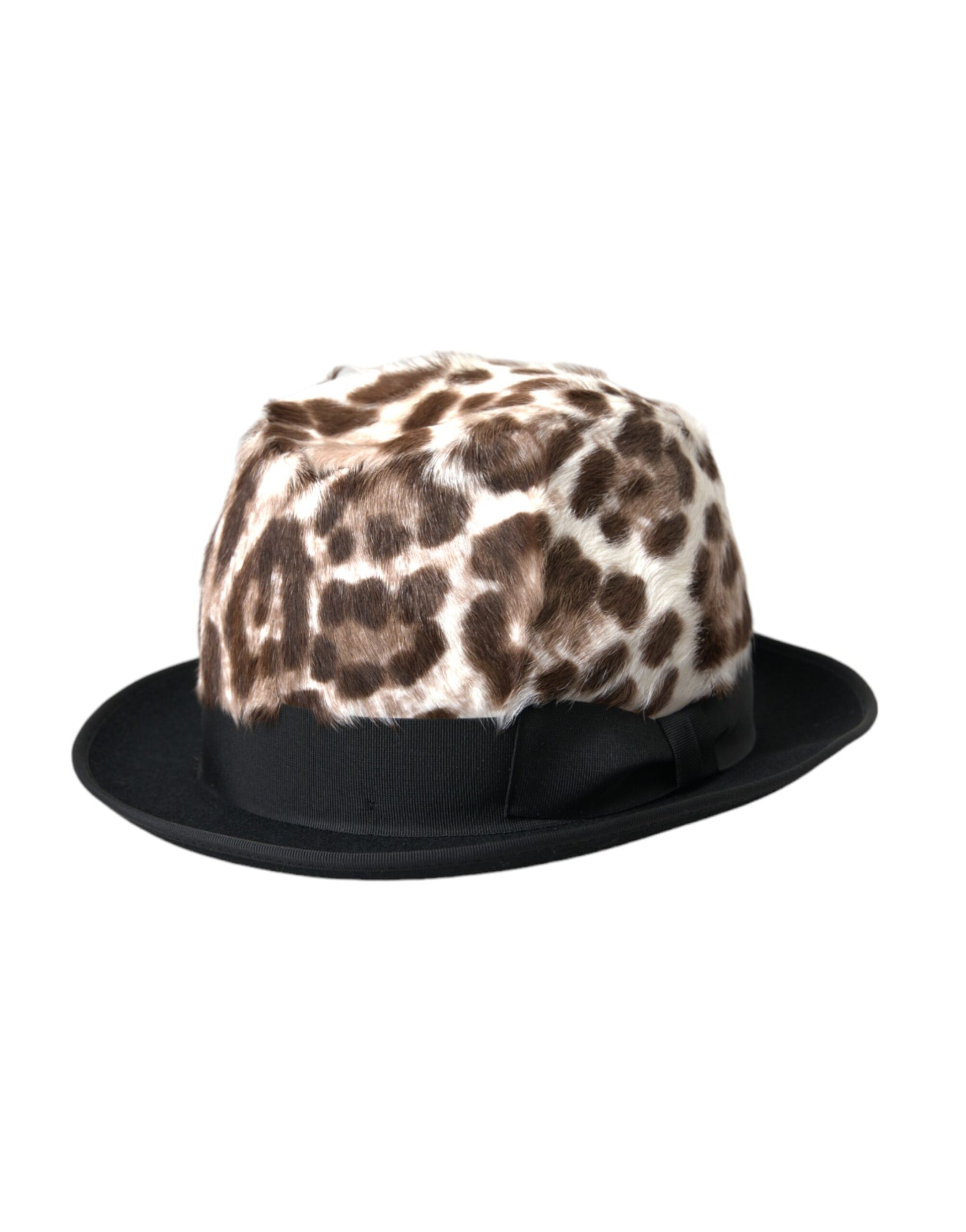 Dolce & Gabbana Multicolor Leopard Women Fedora Hat Curated Luxury Accessories by Orvyn