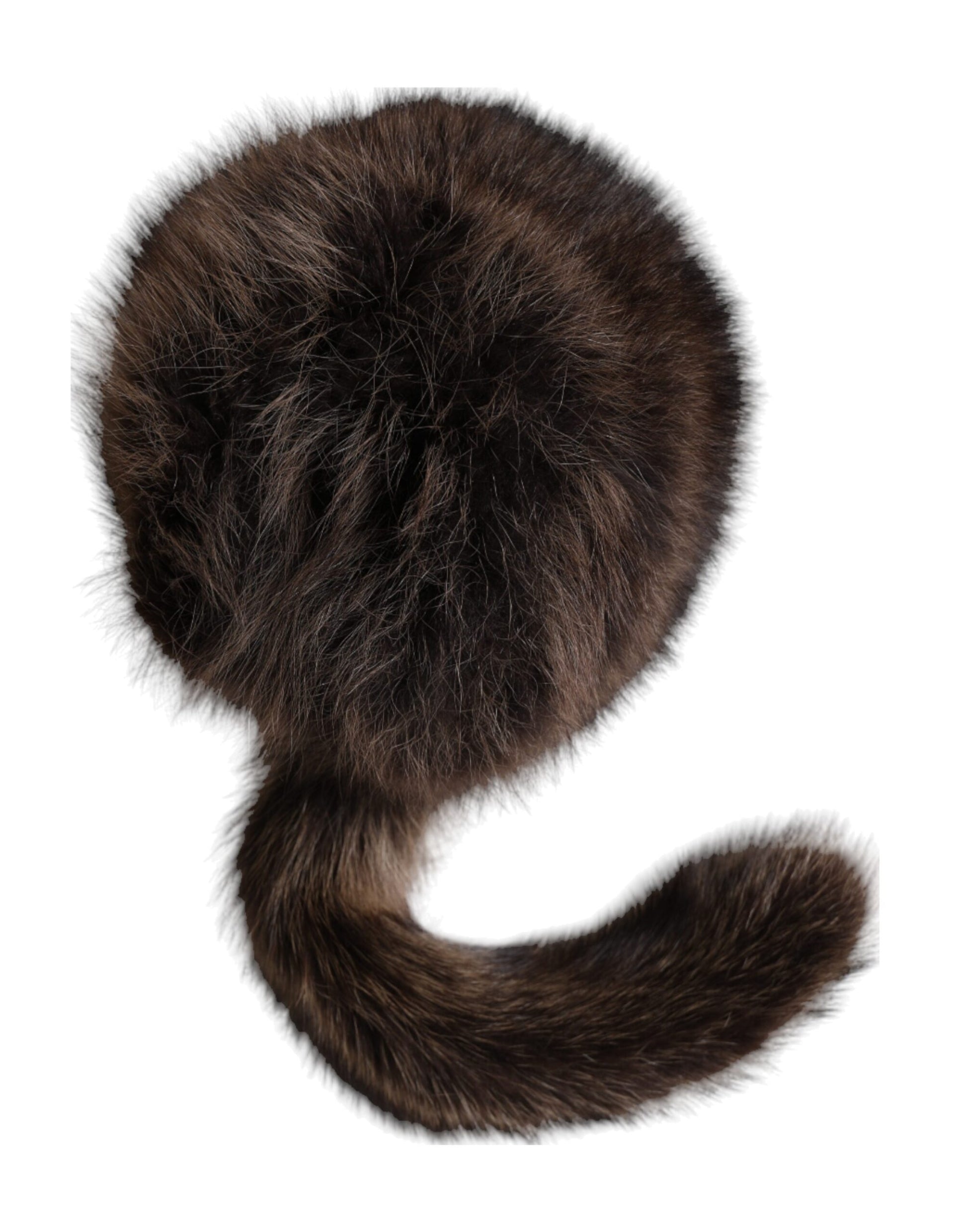 Dolce & Gabbana Women Brown Raccoon Fur Bucket Hat Curated Luxury Accessories by Orvyn