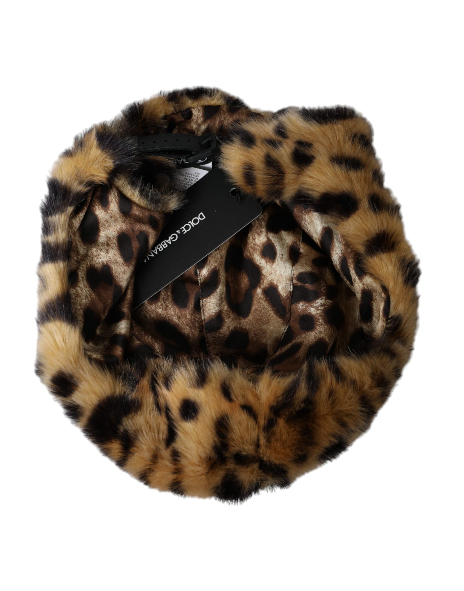 Dolce & Gabbana Brown Leopard Fur Women Bucket Hat Curated Luxury Accessories by Orvyn