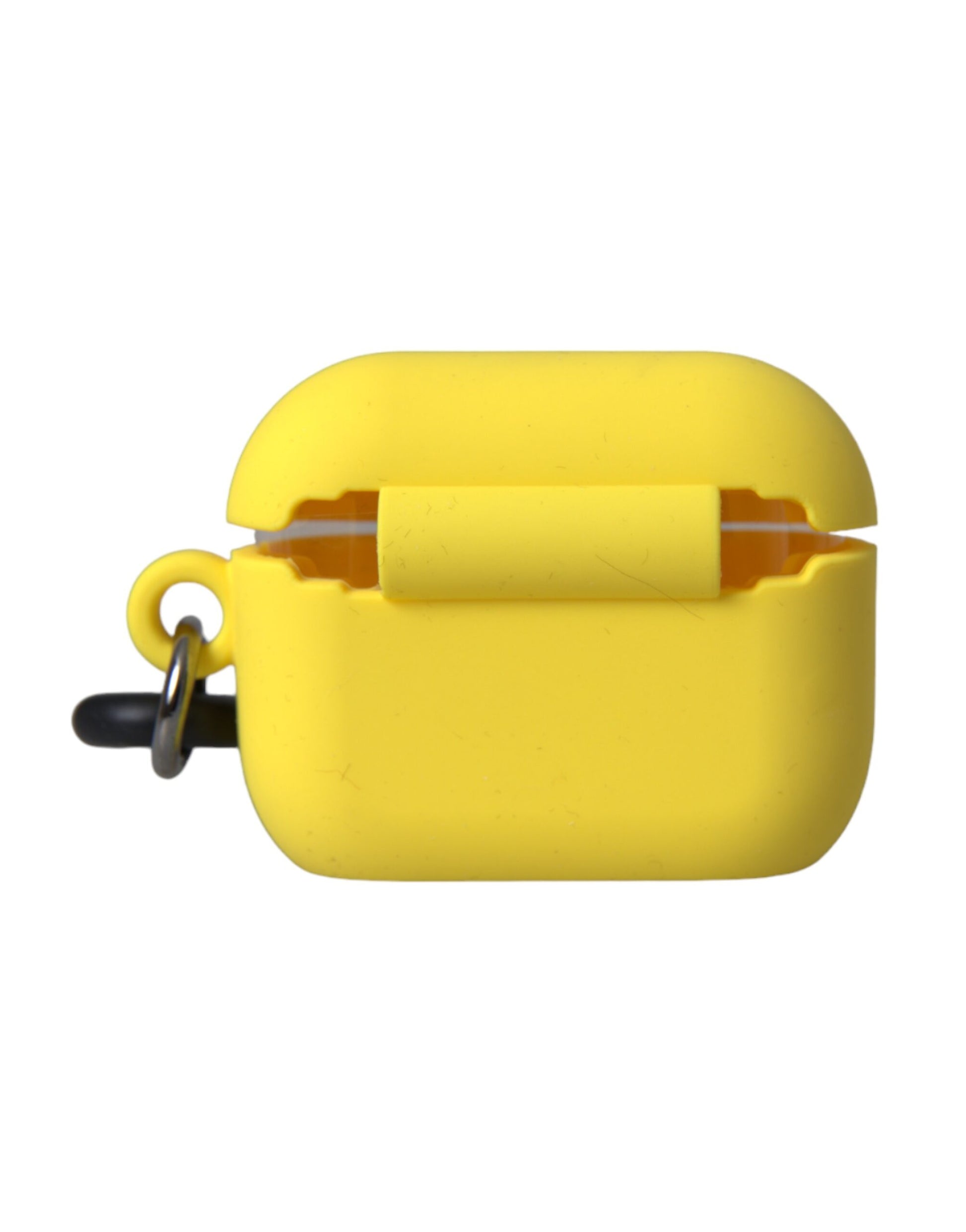 Dolce & Gabbana Yellow Silicone Logo Embossed Airpods Case Curated Luxury Accessories by Orvyn