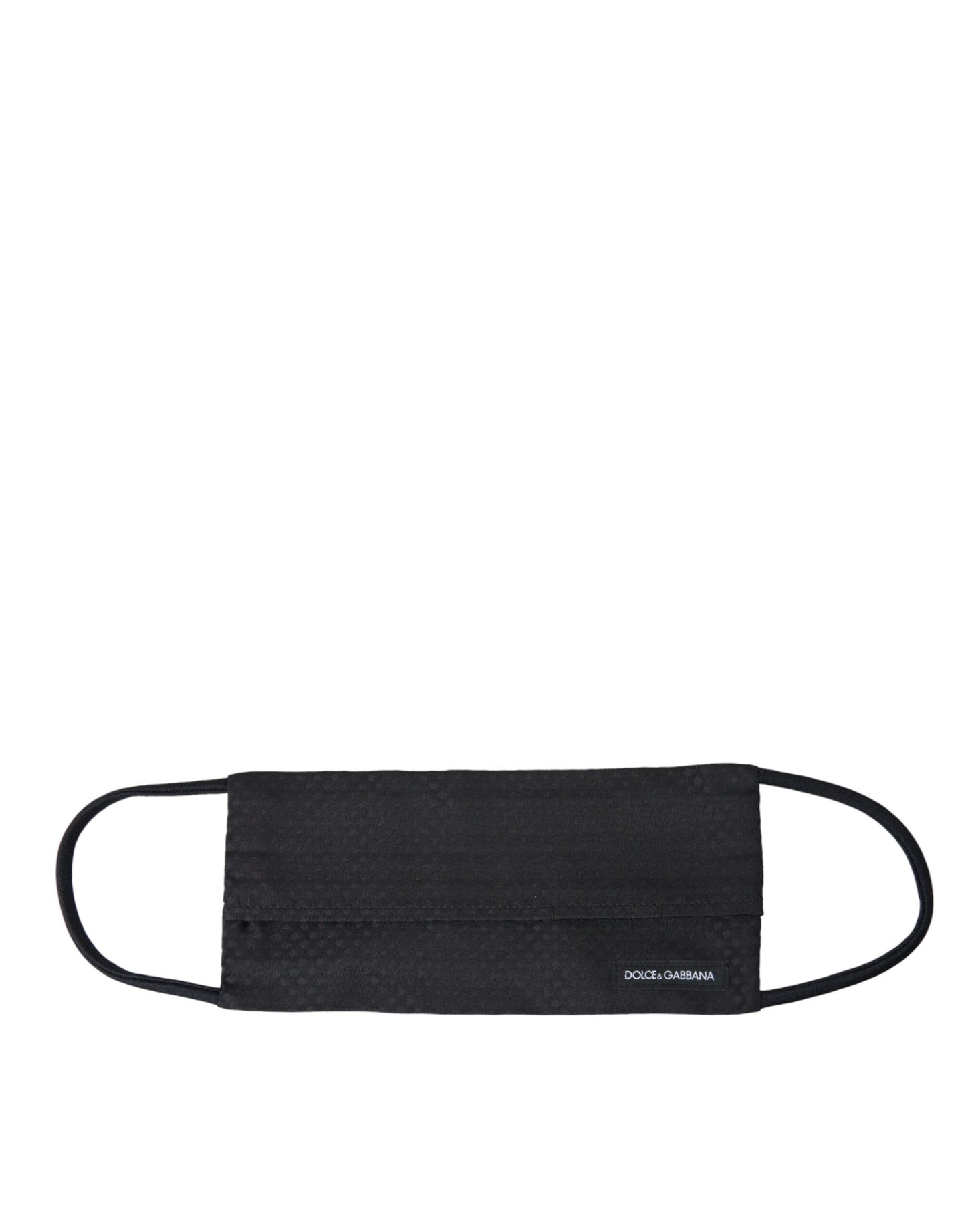 Dolce & Gabbana Black 100% Silk Adjustable Necktie Face Mask Curated Luxury Accessories by Orvyn