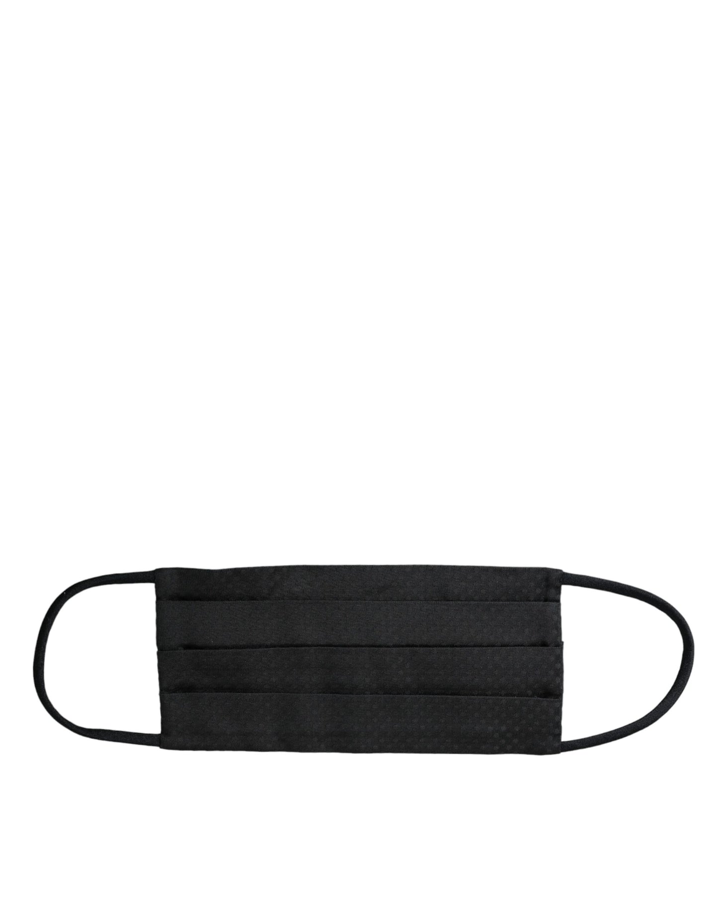 Dolce & Gabbana Black 100% Silk Adjustable Necktie Face Mask Curated Luxury Accessories by Orvyn