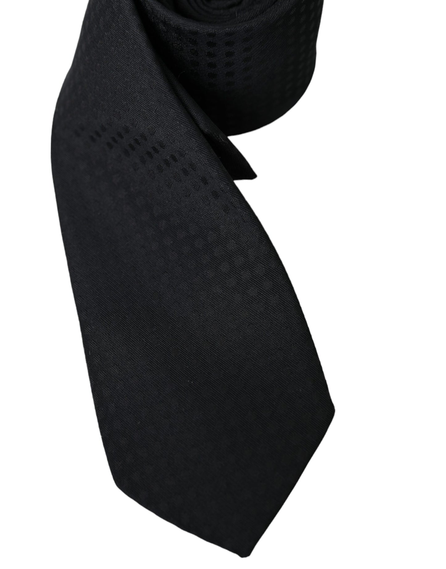 Dolce & Gabbana Black 100% Silk Adjustable Necktie Face Mask Curated Luxury Accessories by Orvyn