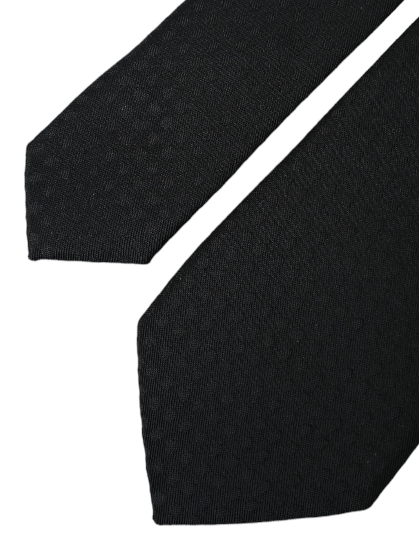 Dolce & Gabbana Black 100% Silk Adjustable Necktie Face Mask Curated Luxury Accessories by Orvyn