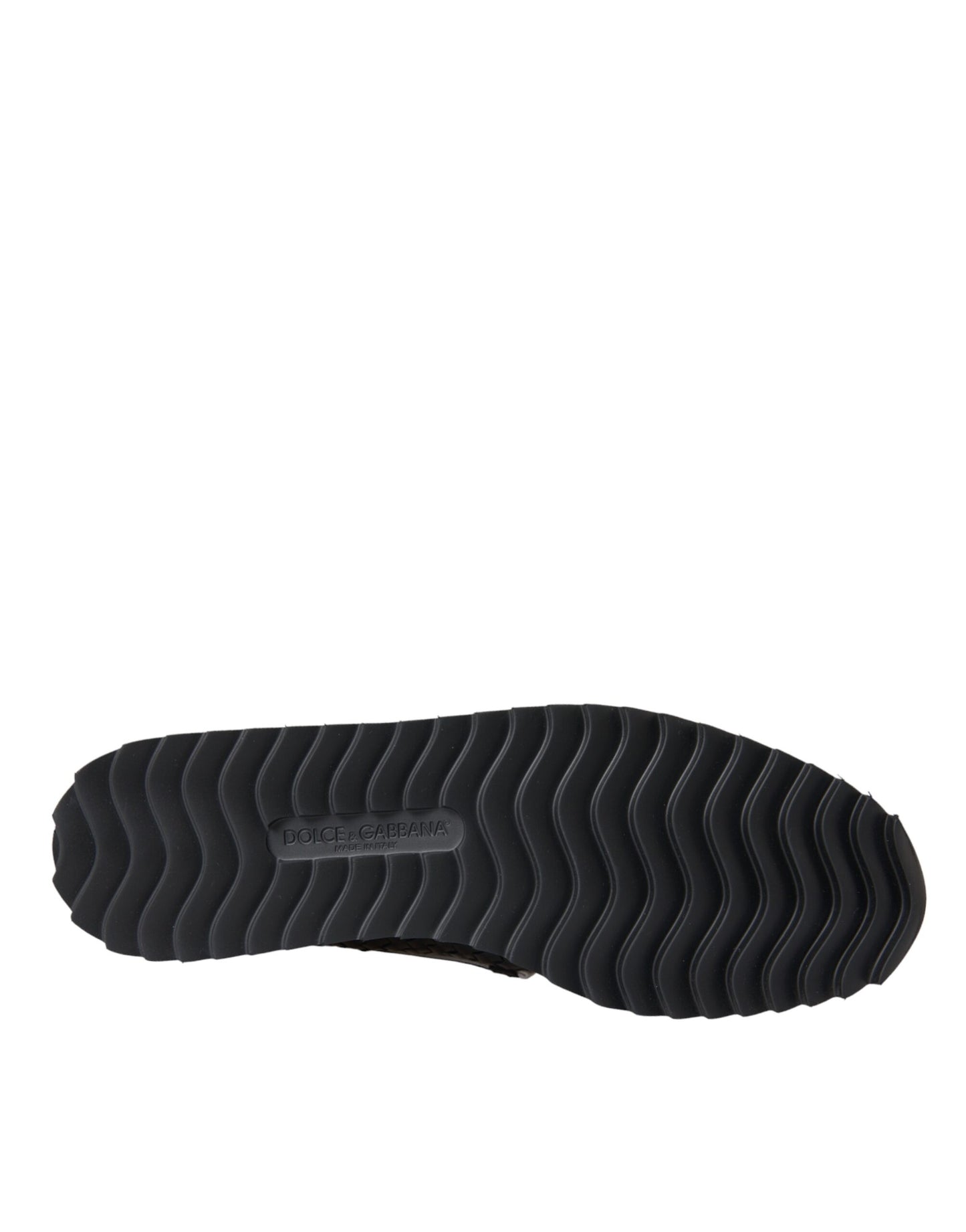 Dolce & Gabbana Black Woven Buffalo Leather Men Loafers Shoes Curated Luxury Accessories by Orvyn