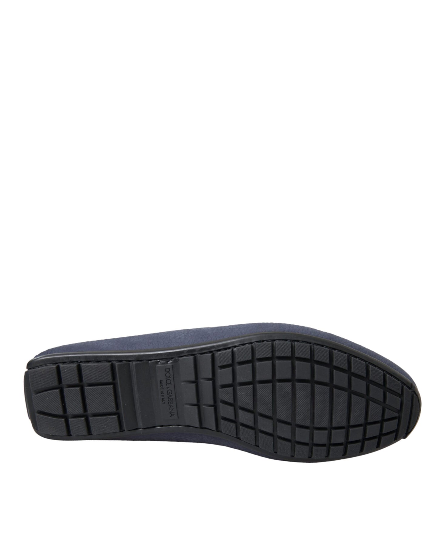 Dolce & Gabbana Blue Calf Leather Slip On Moccasin Shoes Curated Luxury Accessories by Orvyn