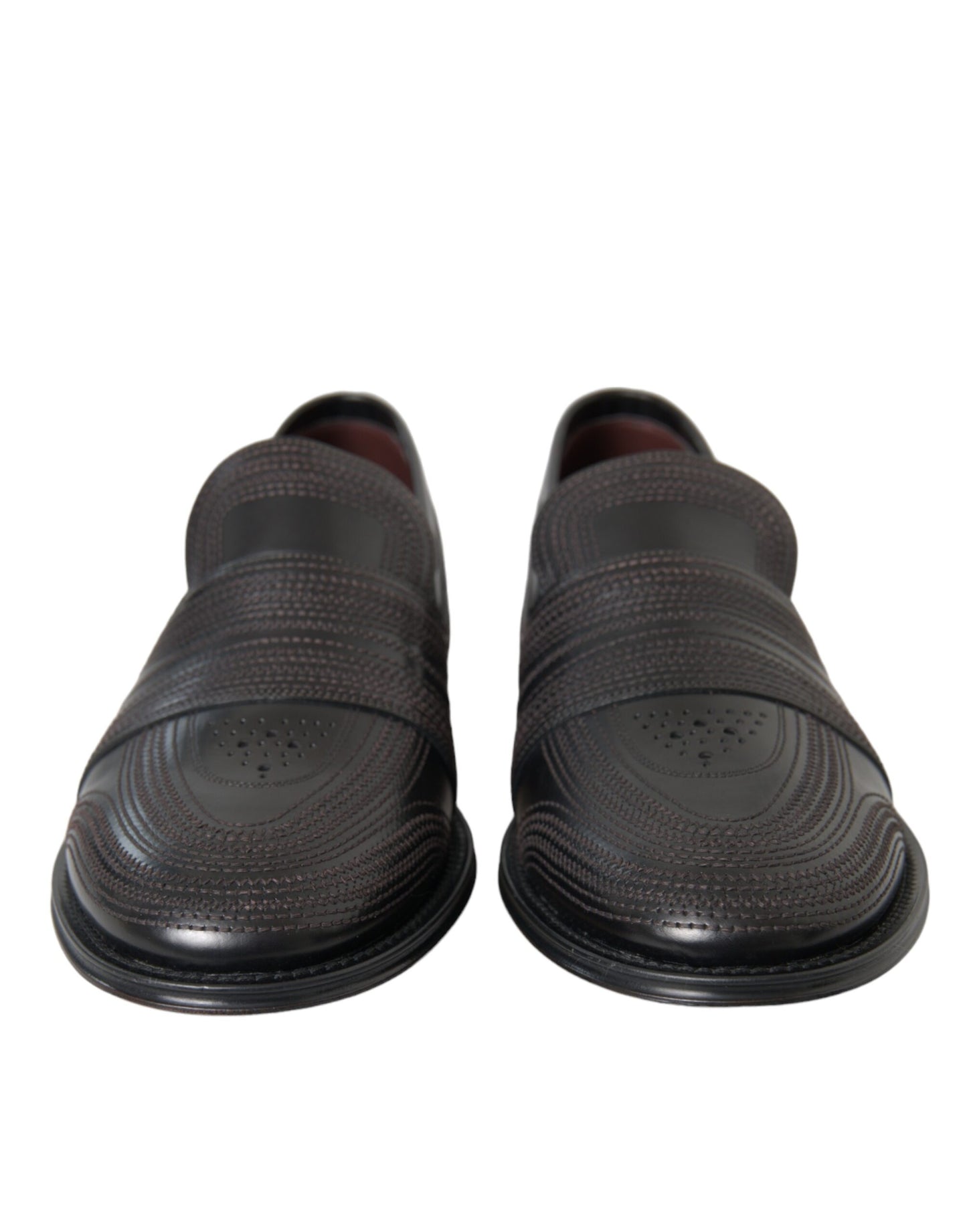 Dolce & Gabbana Black Brown Leather Loafer Men Dress Shoes Curated Luxury Accessories by Orvyn