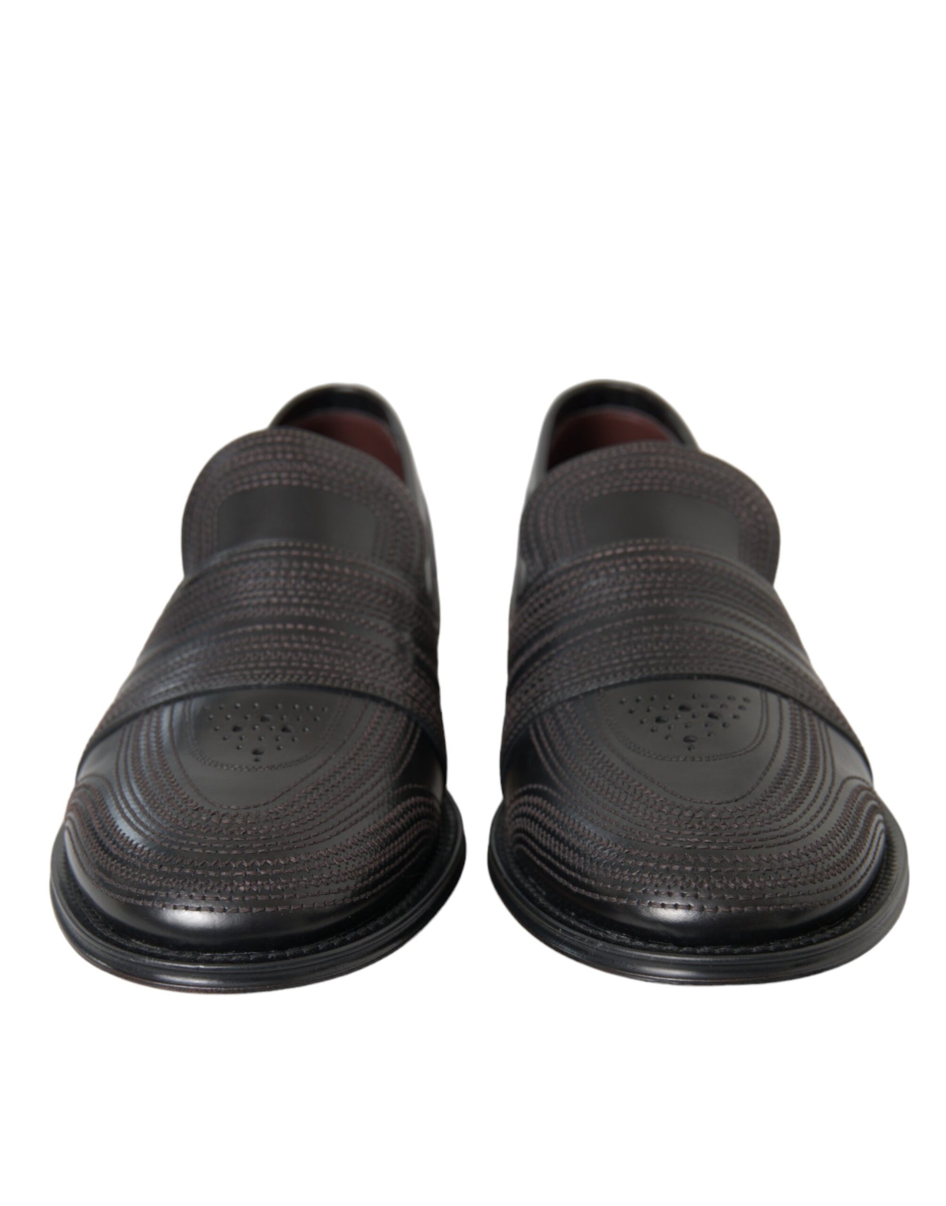 Dolce & Gabbana Black Brown Leather Loafer Men Dress Shoes Curated Luxury Accessories by Orvyn