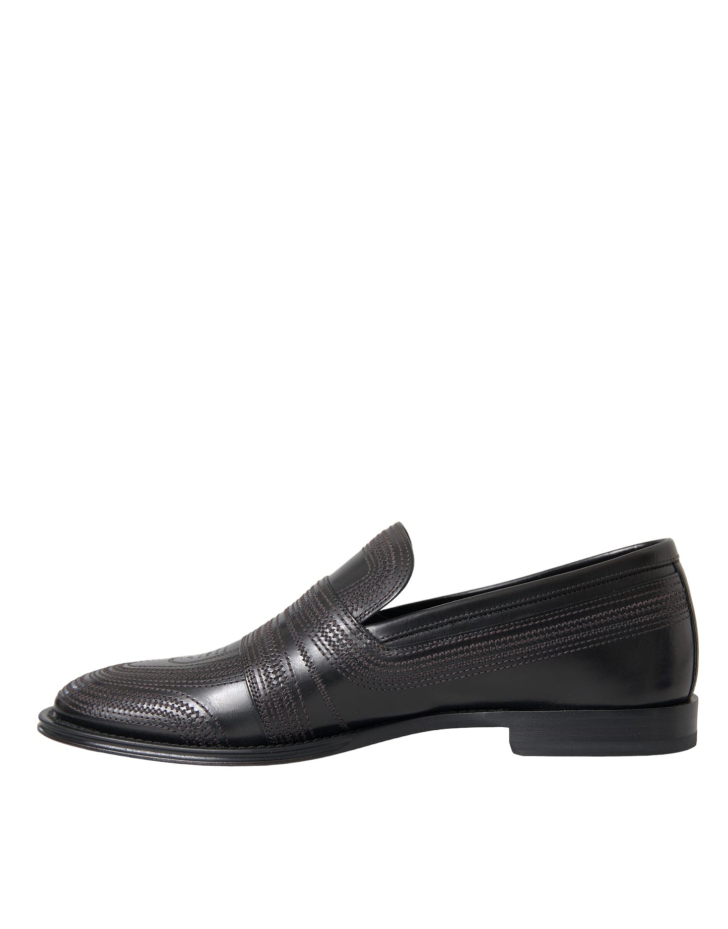 Dolce & Gabbana Black Brown Leather Loafer Men Dress Shoes Curated Luxury Accessories by Orvyn