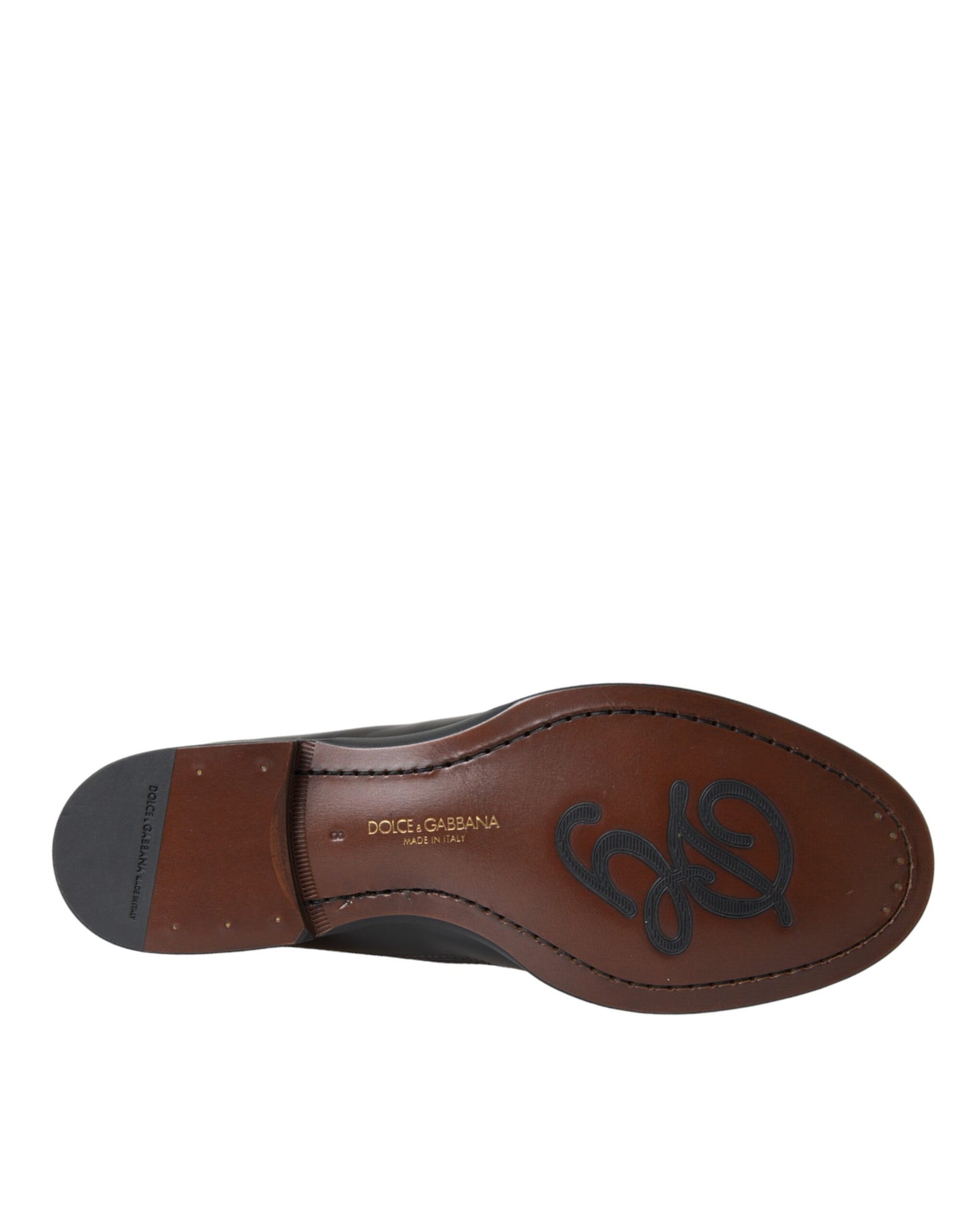 Dolce & Gabbana Black Brown Leather Loafer Men Dress Shoes Curated Luxury Accessories by Orvyn