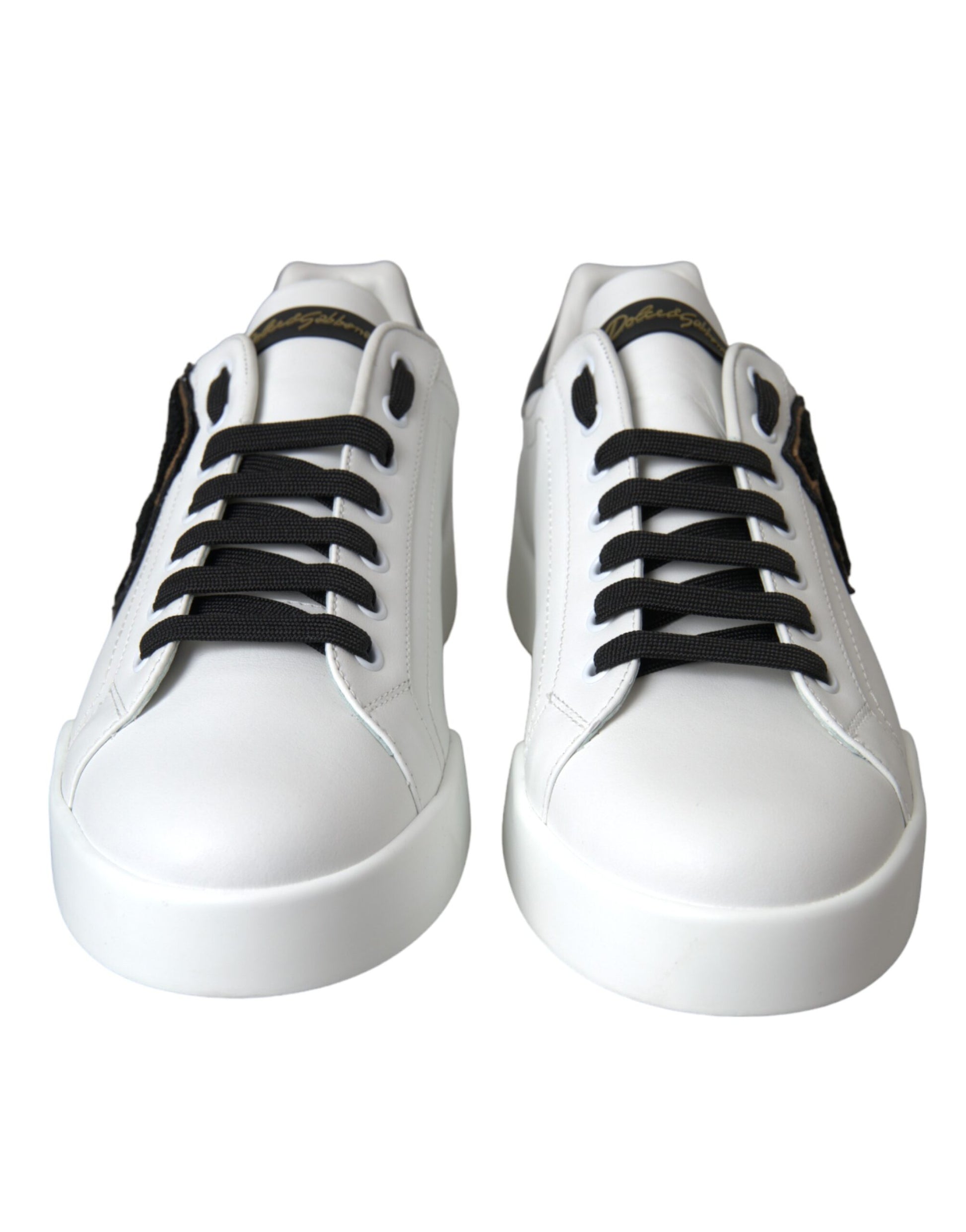 Dolce & Gabbana White Leather DG Logo Casual Low Top Sneakers Shoes Curated Luxury Accessories by Orvyn