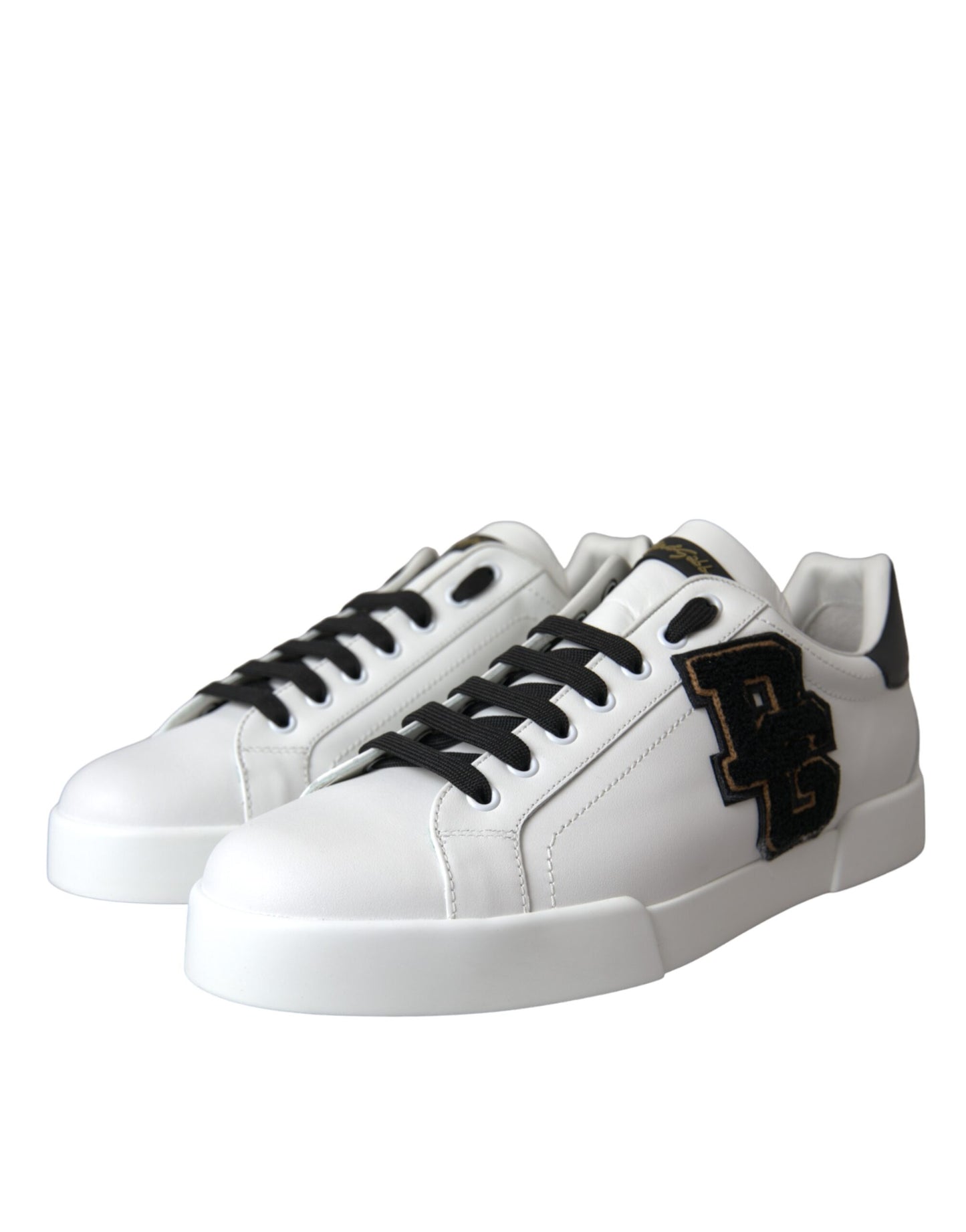 Dolce & Gabbana White Leather DG Logo Casual Low Top Sneakers Shoes Curated Luxury Accessories by Orvyn