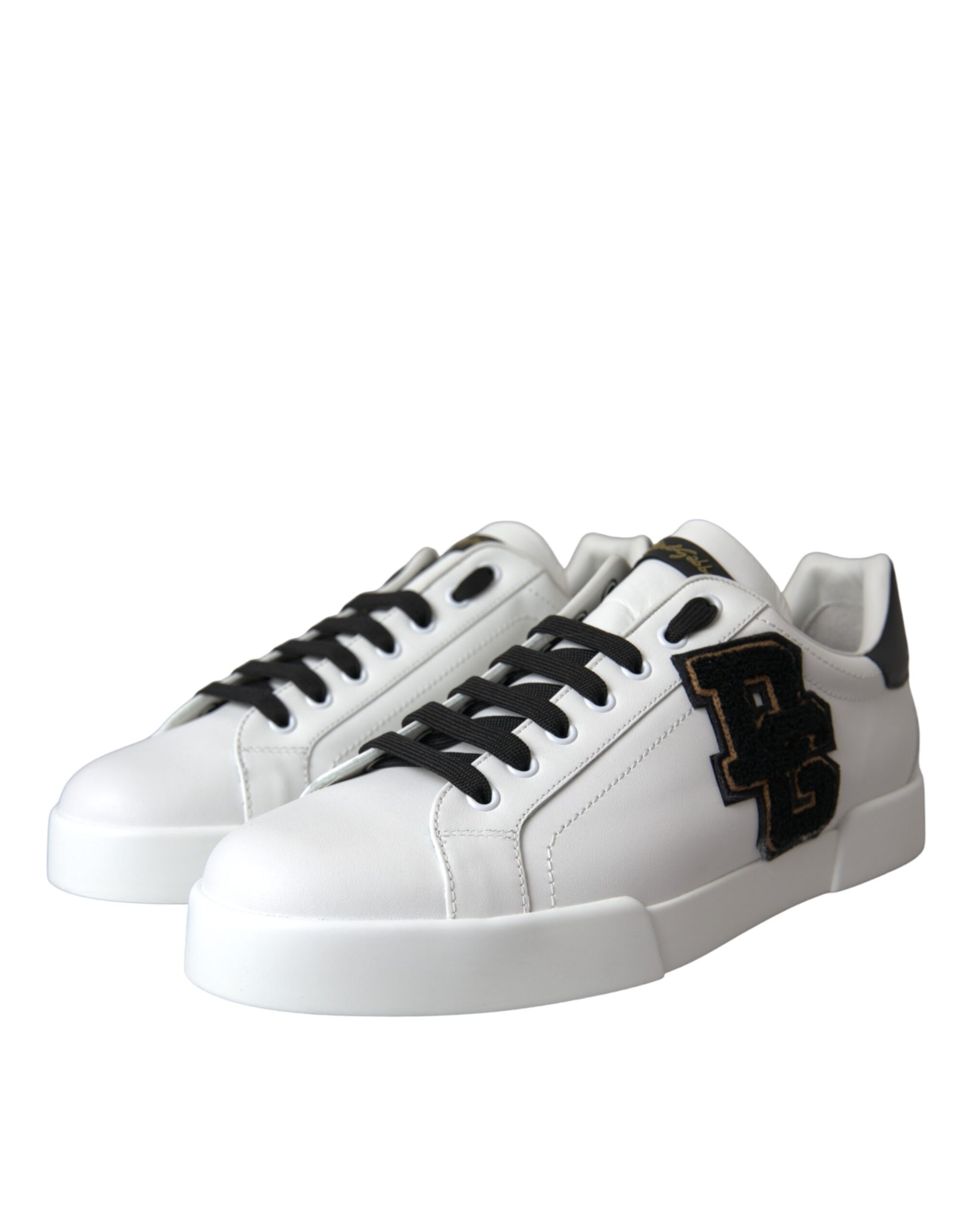 Dolce & Gabbana White Leather DG Logo Casual Low Top Sneakers Shoes Curated Luxury Accessories by Orvyn
