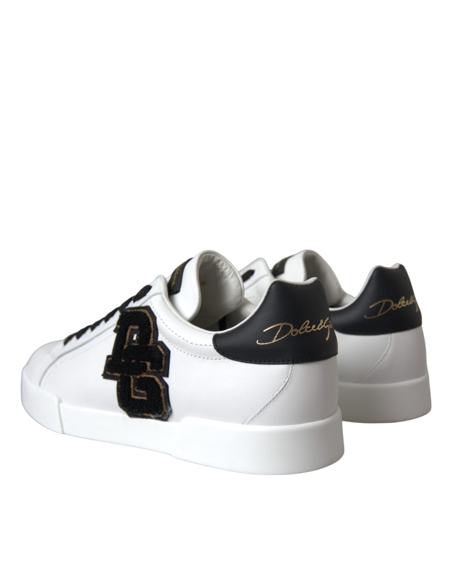Dolce & Gabbana White Leather DG Logo Casual Low Top Sneakers Shoes Curated Luxury Accessories by Orvyn