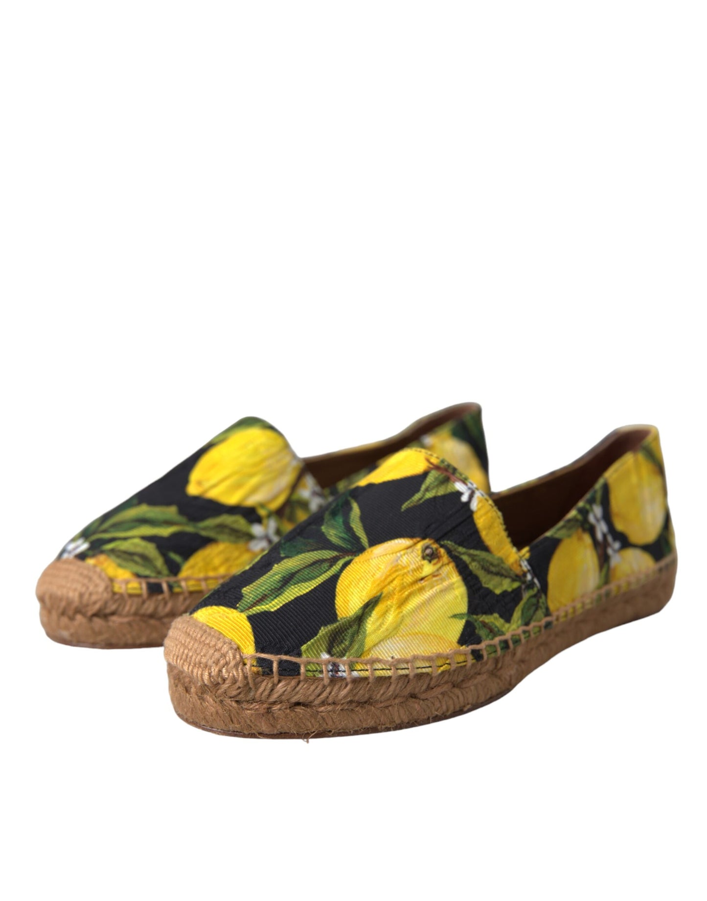 Dolce & Gabbana Multicolor Lemon Slip On Espadrilles Shoes Curated Luxury Accessories by Orvyn