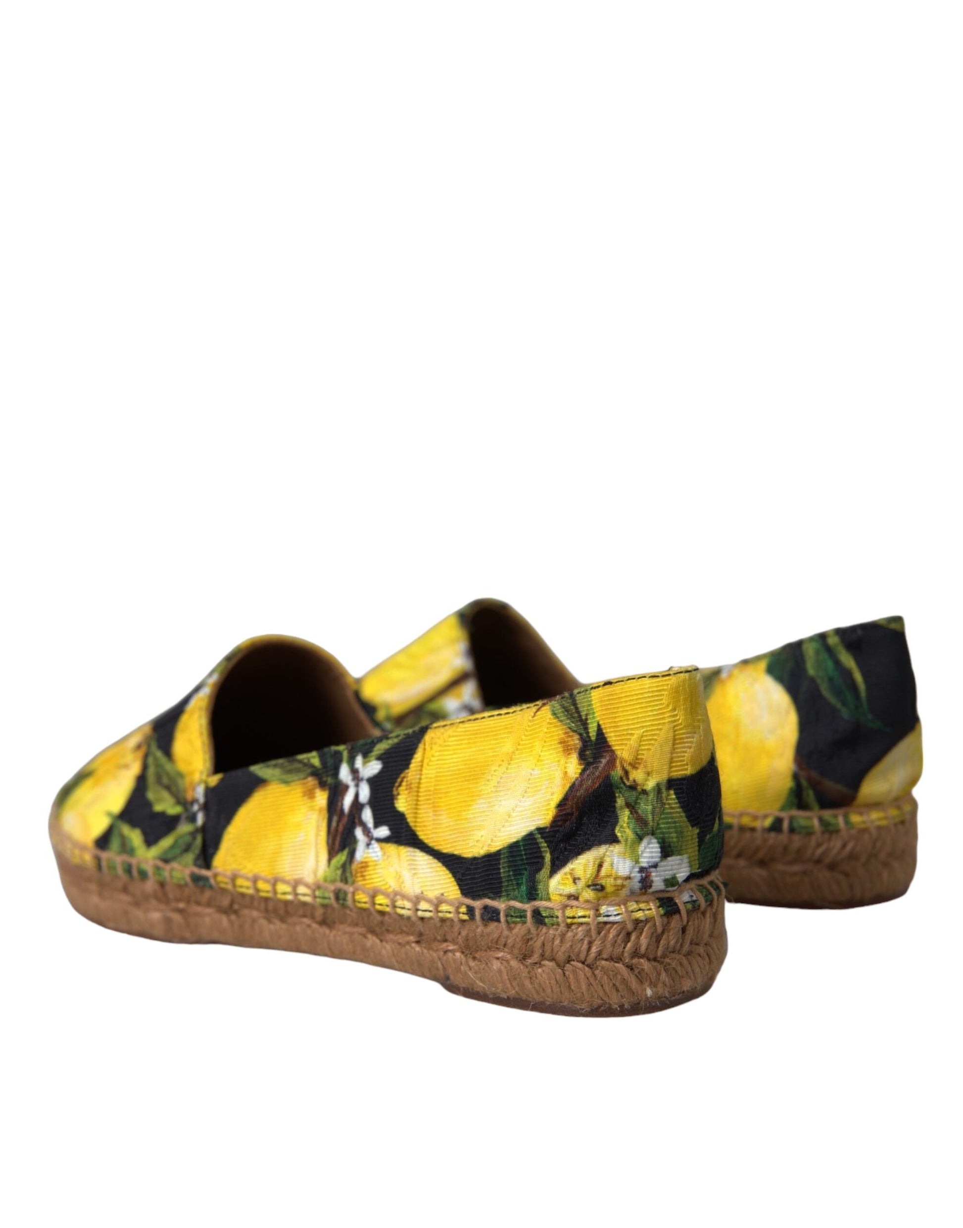 Dolce & Gabbana Multicolor Lemon Slip On Espadrilles Shoes Curated Luxury Accessories by Orvyn